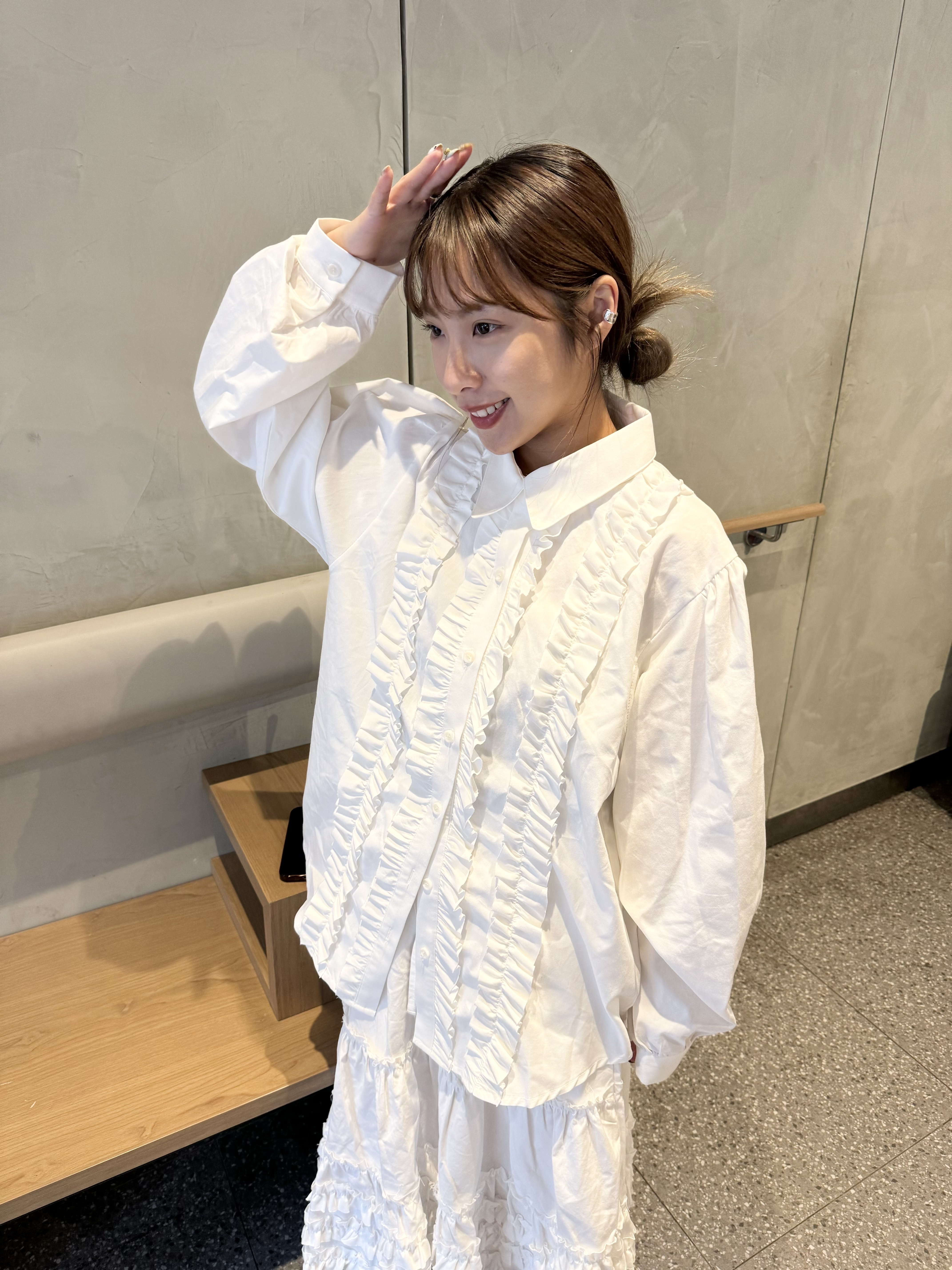 高質直條ruffle恤