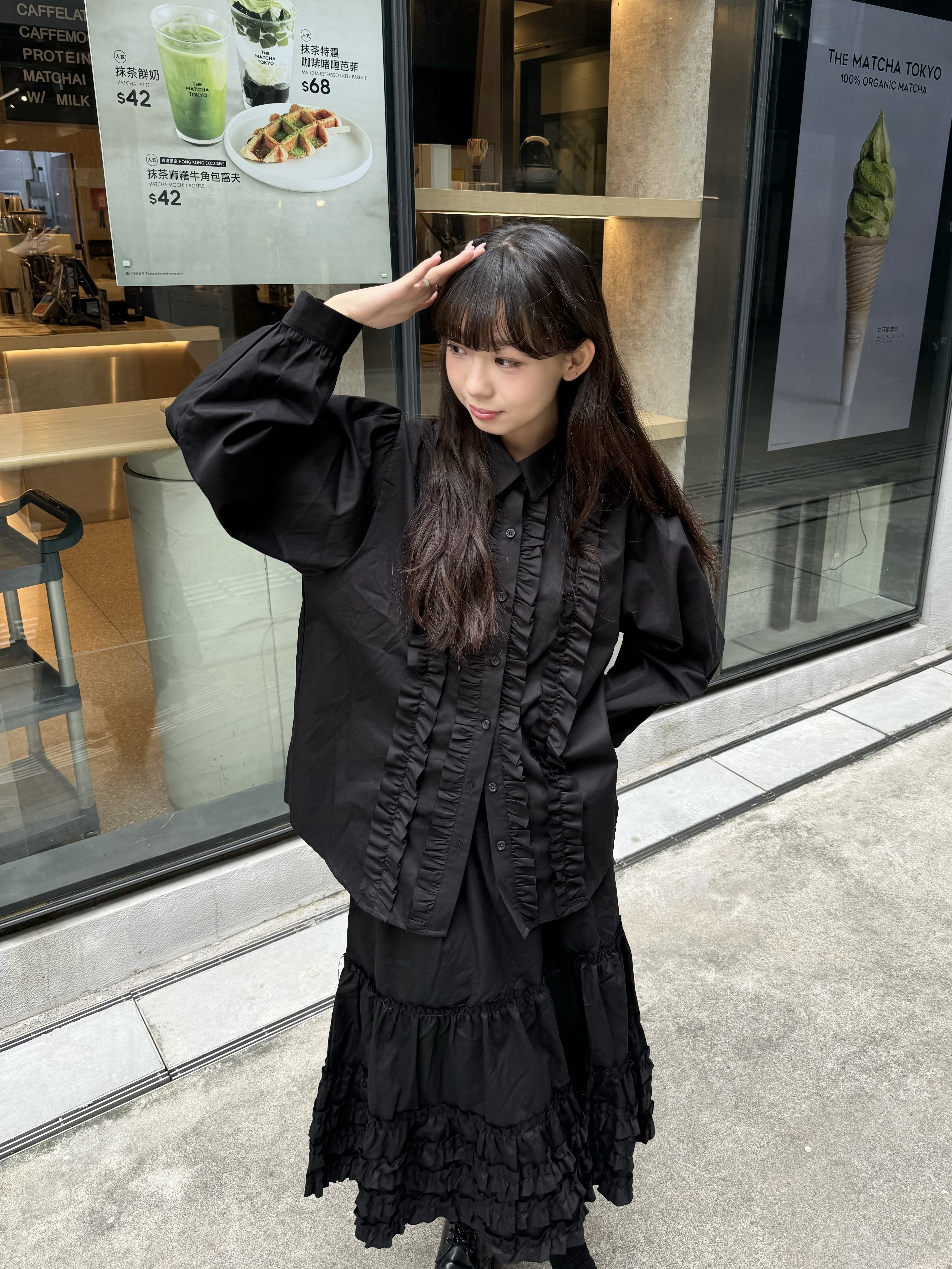 高質直條ruffle恤