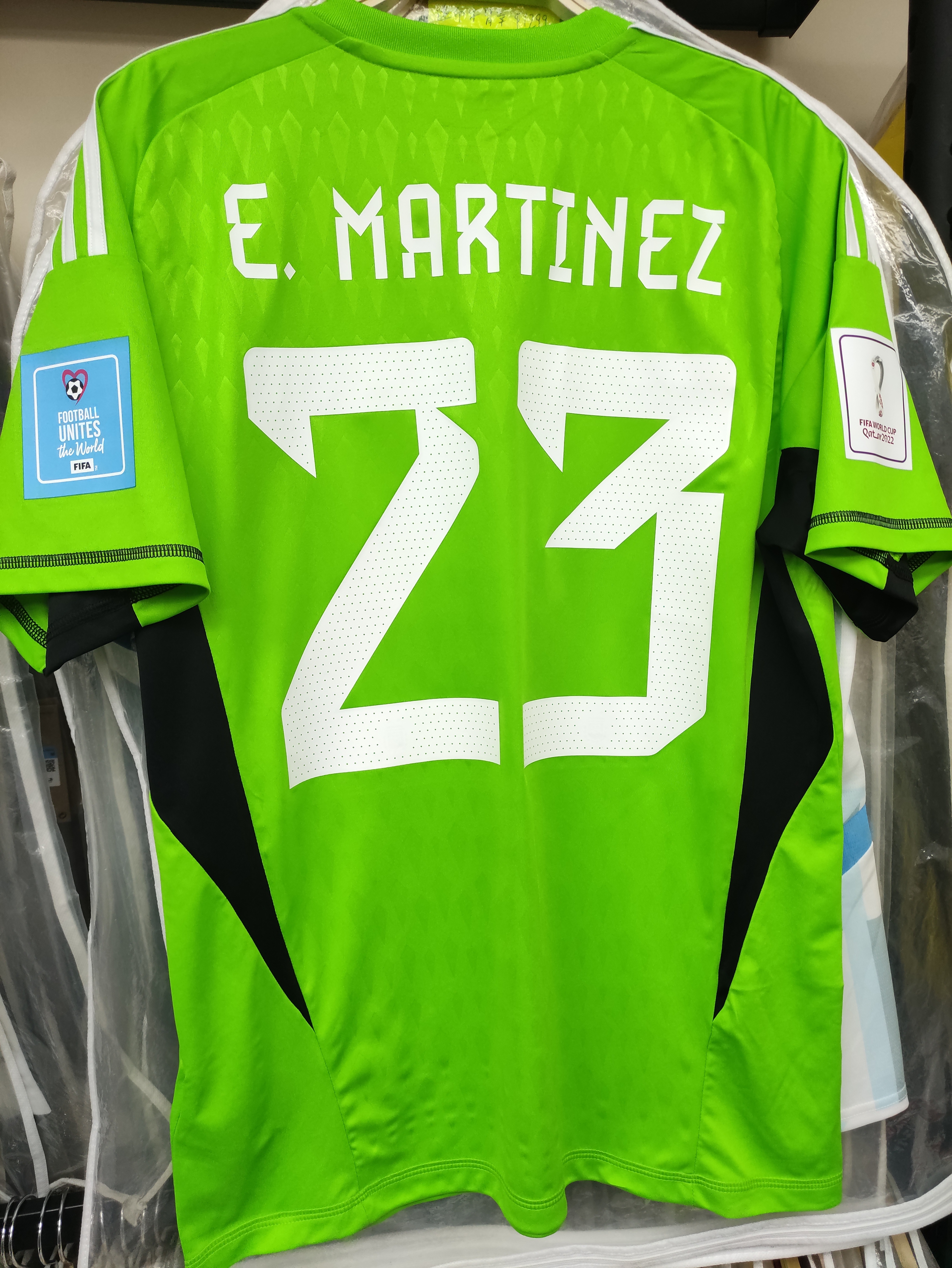 2022世界杯阿根廷國家隊綠龍馬天尼斯決賽版球衣