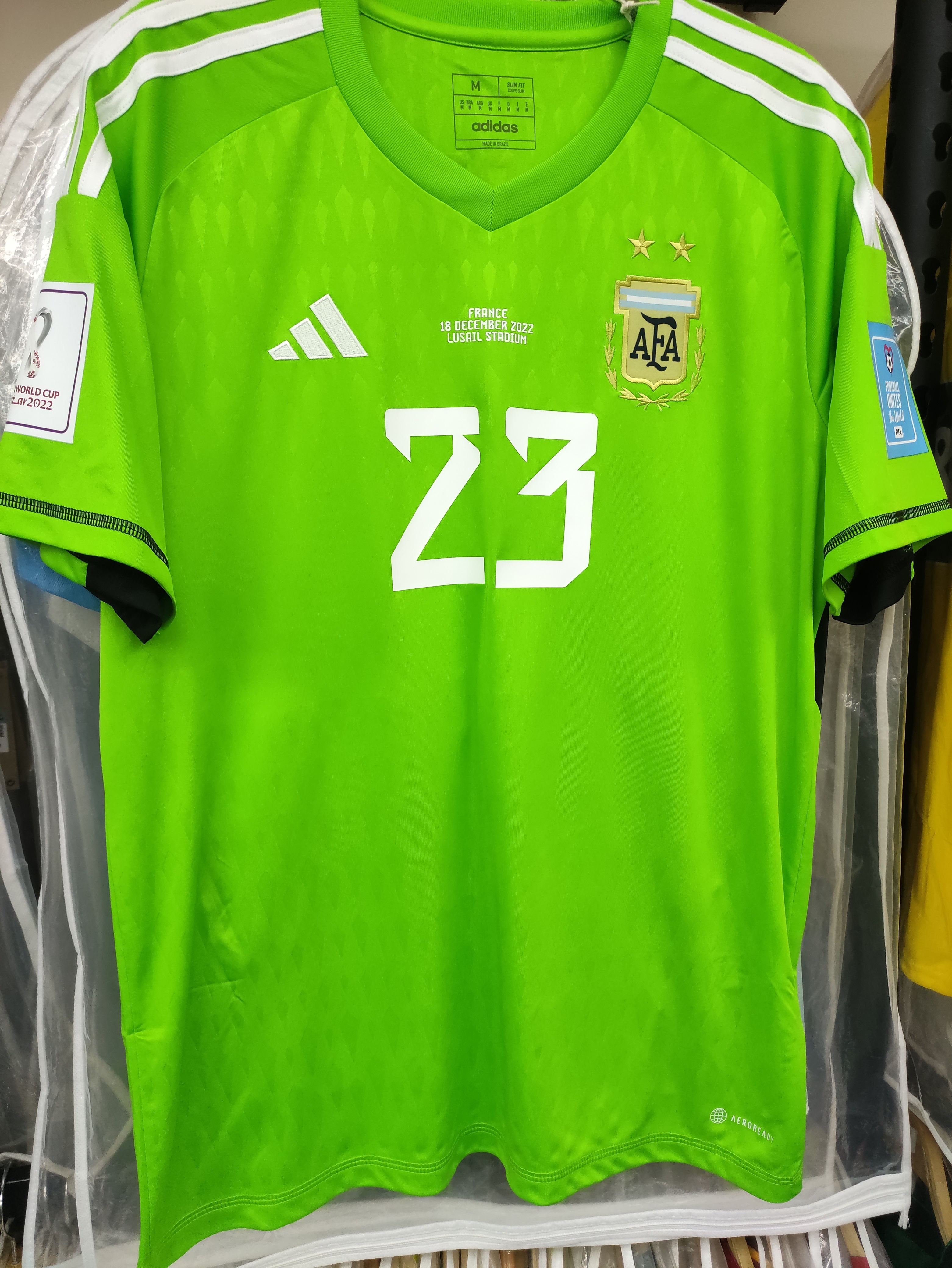 2022世界杯阿根廷國家隊綠龍馬天尼斯決賽版球衣