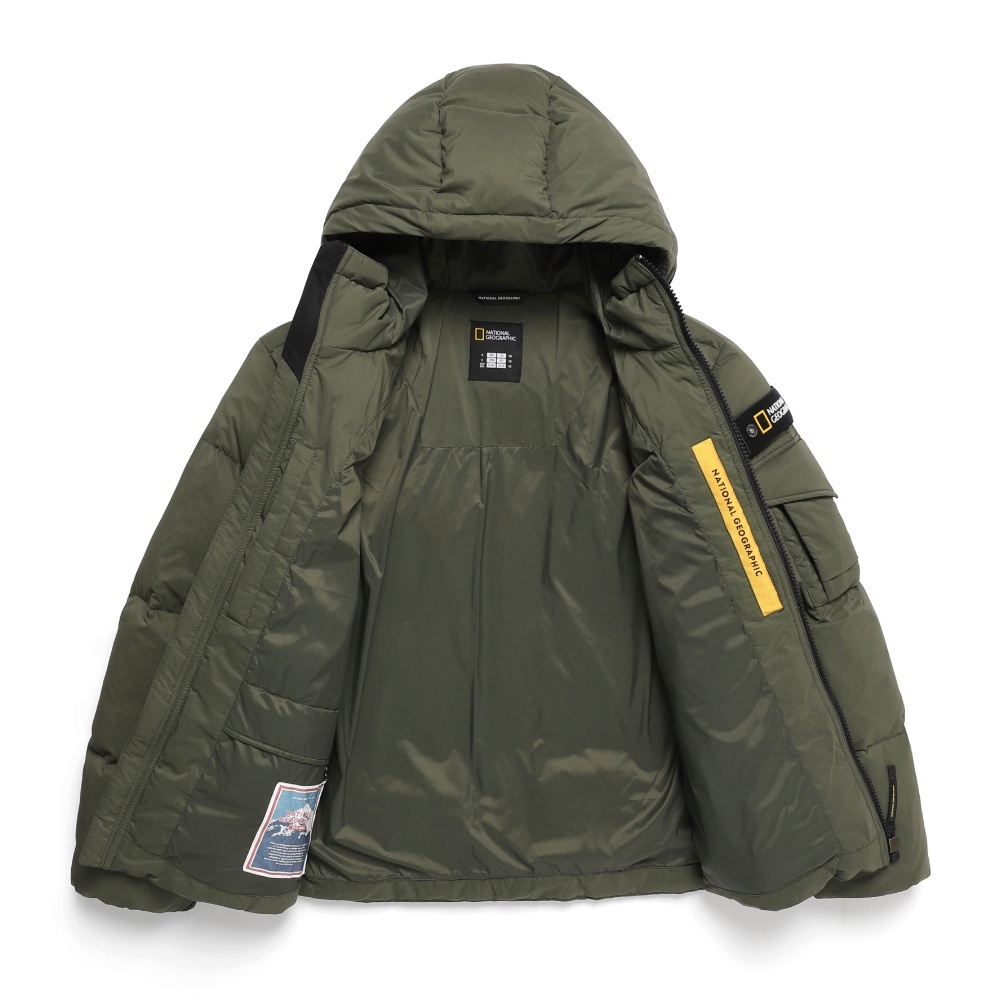 Unisex GOLDEN MOLE Hooded Down Jacket - K/MOCHA