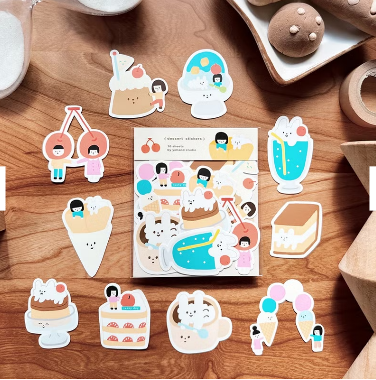 YOHAND Waterproof medium stickers sweets time
