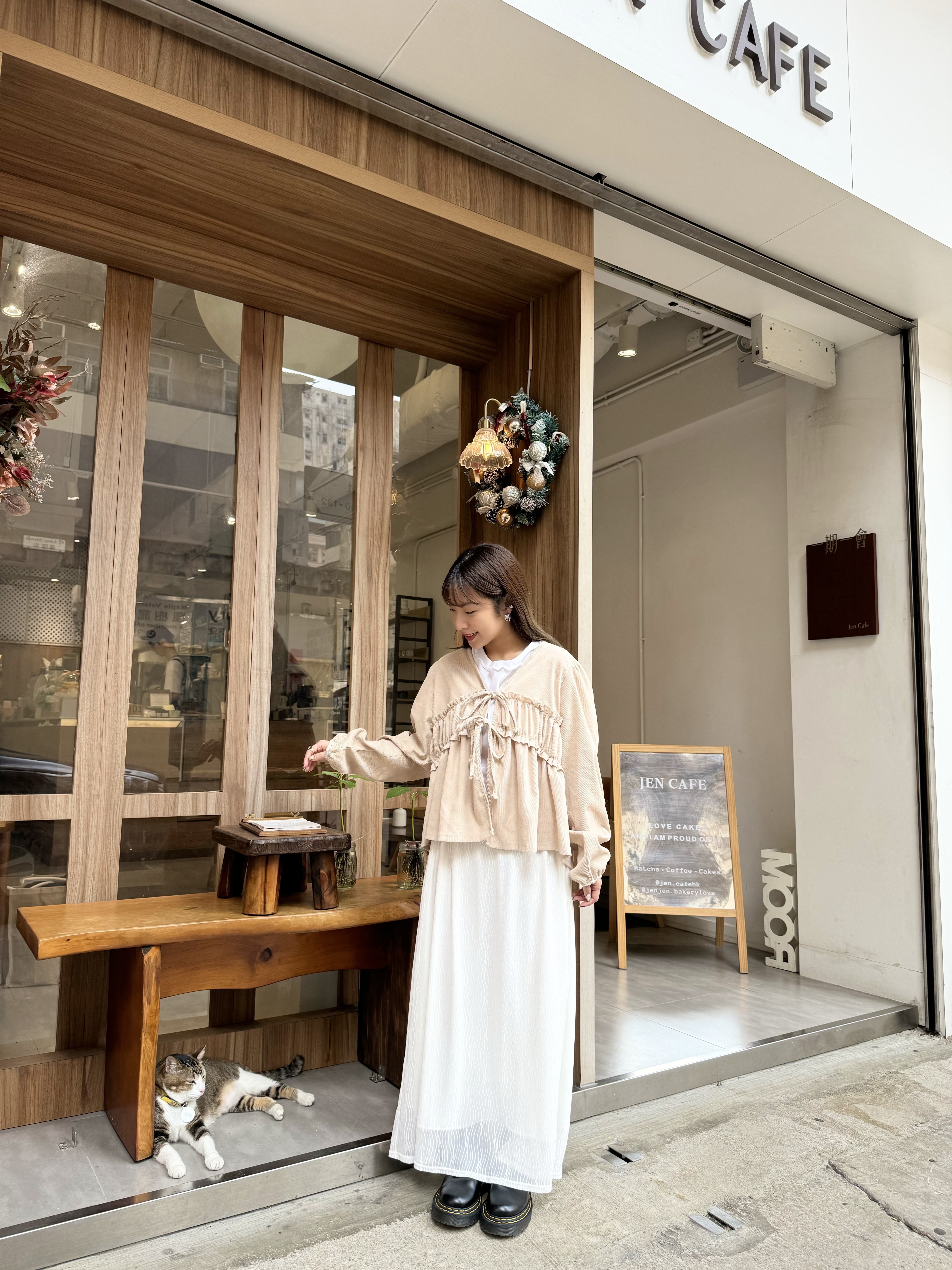 燈心絨百摺ribbon外套