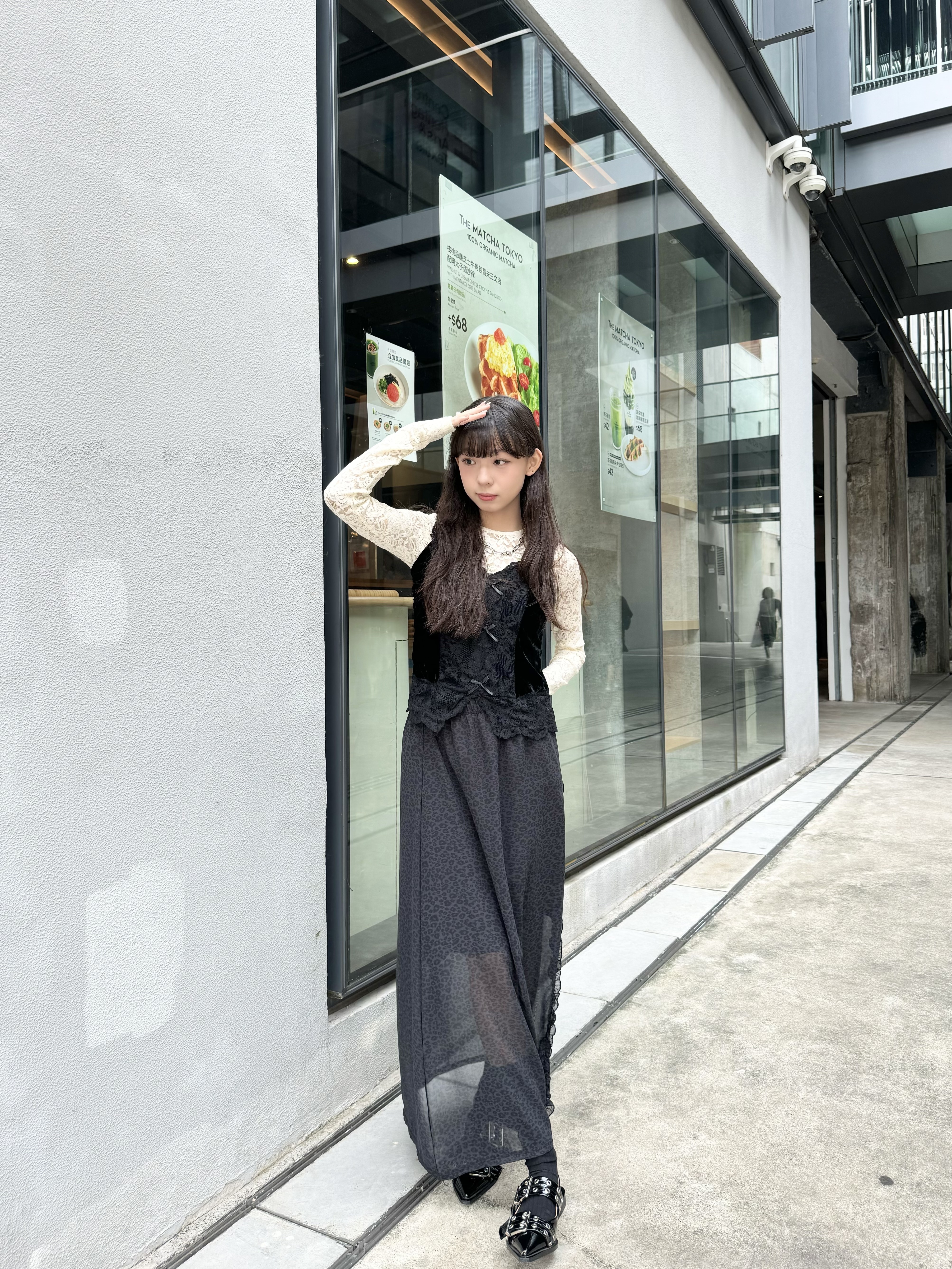 [兩色入] 三角RUFFLE豹紋飄飄SK ( Black )