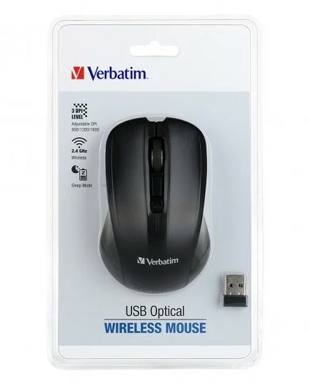 Verbatim USB Optical Wireless Mouse 光纖無線滑鼠 66432