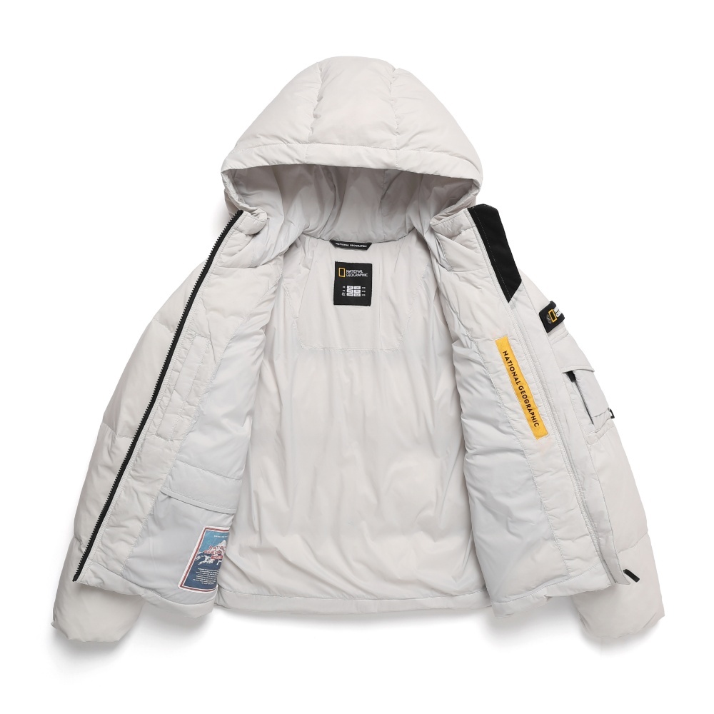 Women's GOLDEN MOLE Cropped Hooded Down Jacket - ICE