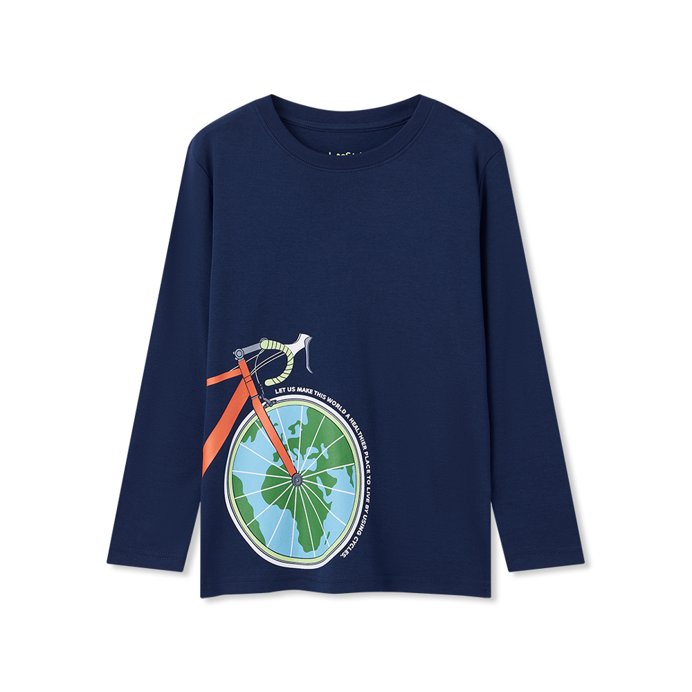 男童長袖印花T恤