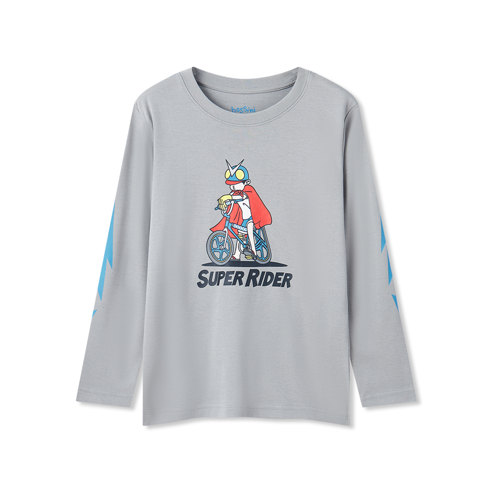 男童長袖印花T恤