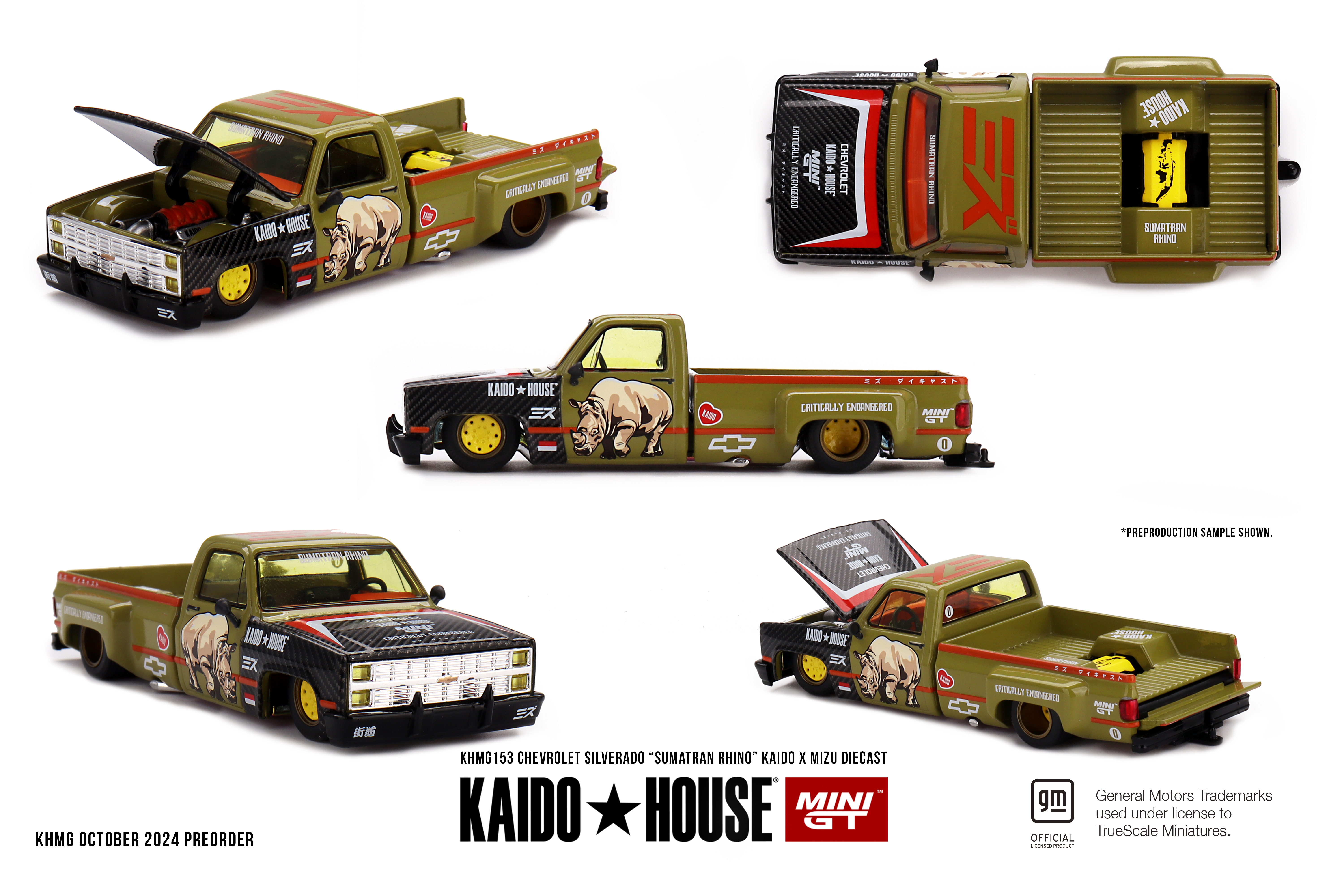 Mini GT Chevrolet Silverado  “Sumatran Rhino”  KAIDO x MIZU Diecast