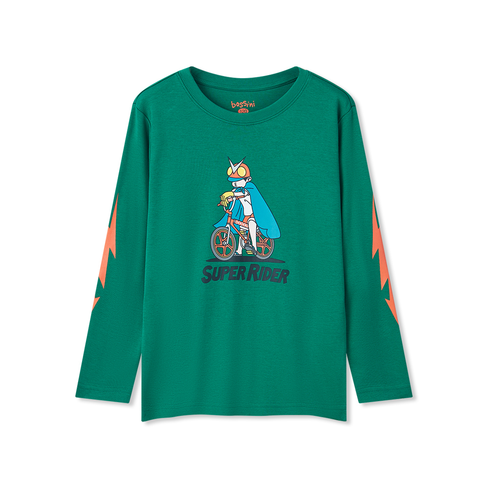 男童長袖印花T恤