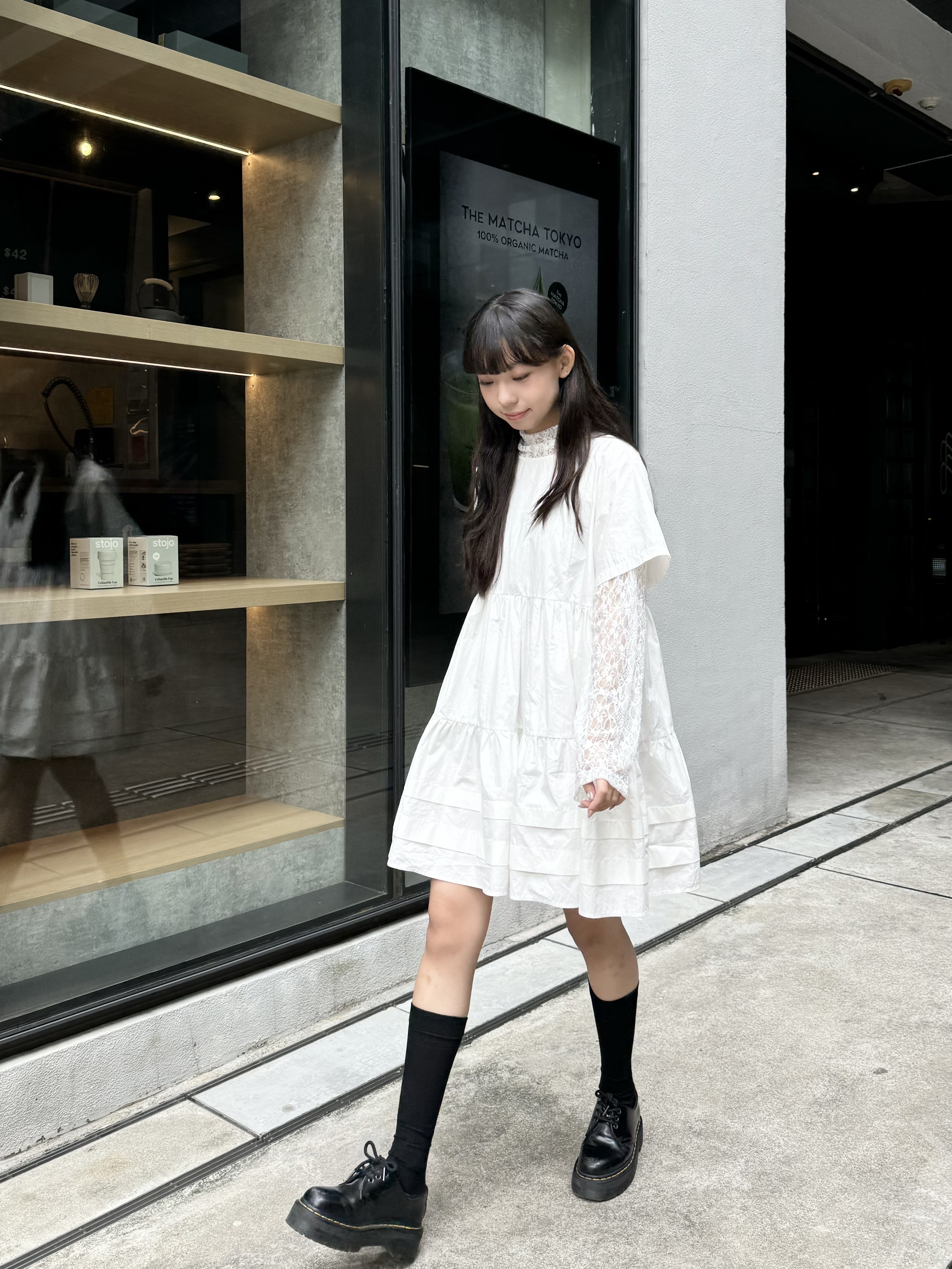 小量現貨 [三色入]摺褶大傘短OPS( White )