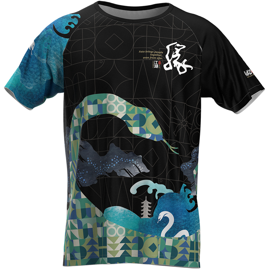 江湖跑堂《蛇緣》運動跑服︱墨黑