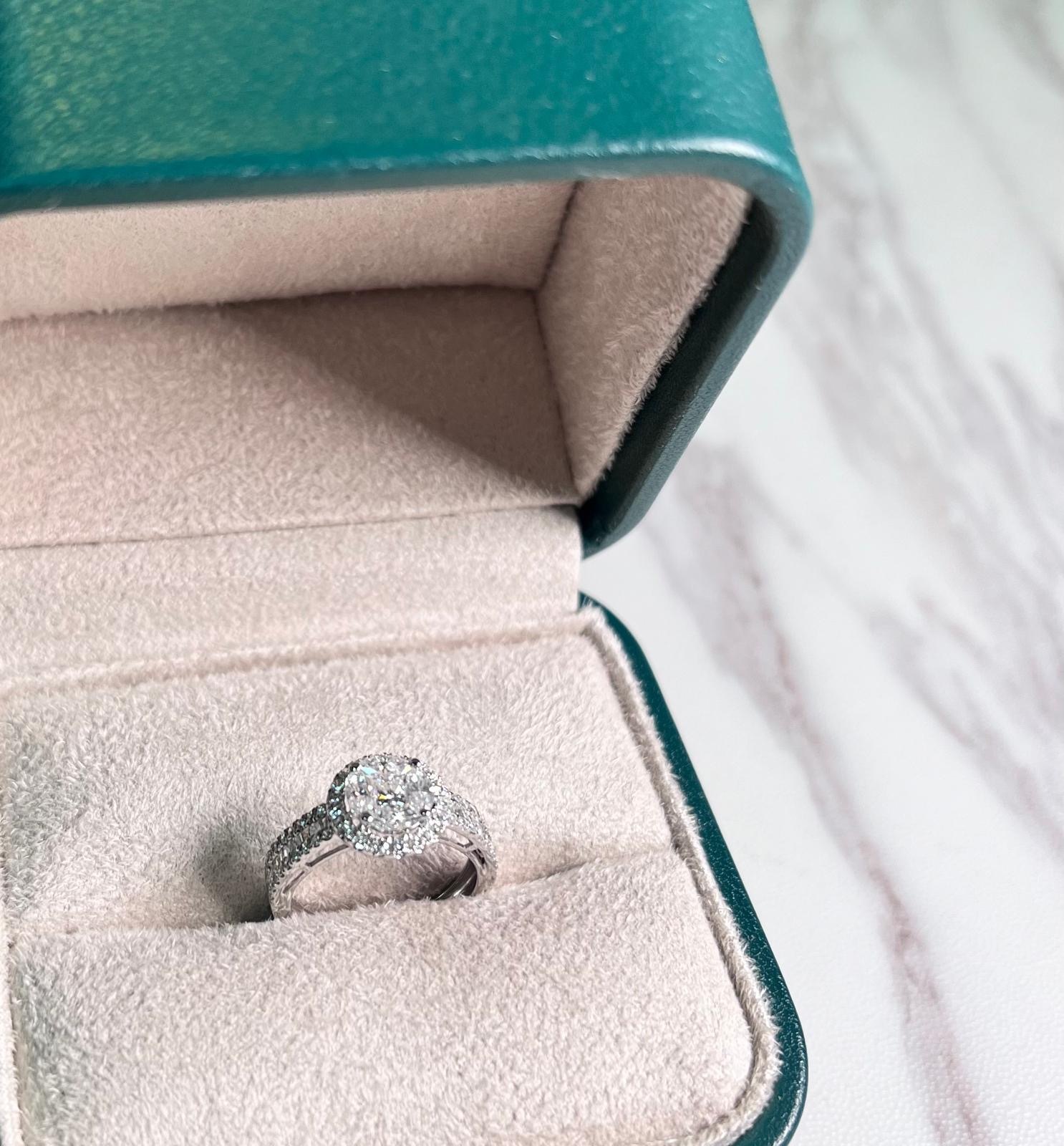 0.79 ct 18K 白金鑽石介指 (MHR3716-1)- Size HK#15