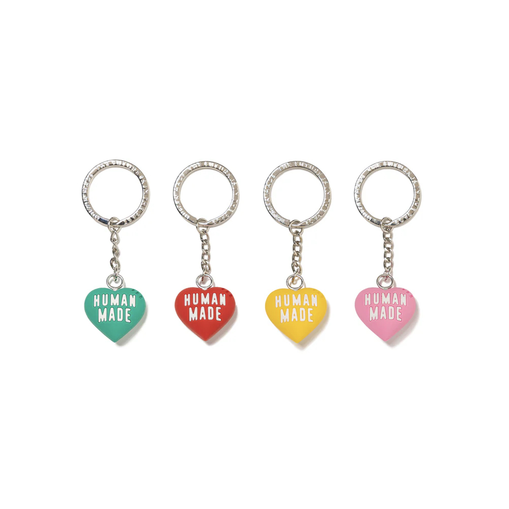 Human Made Heart Rubber Key Chain 愛心吊飾粉/紅/黃/綠HM27GD09