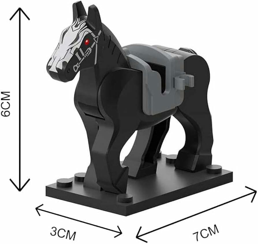Medieval Knight War Horse Animal Minifigures Minifig Fit Lego X684