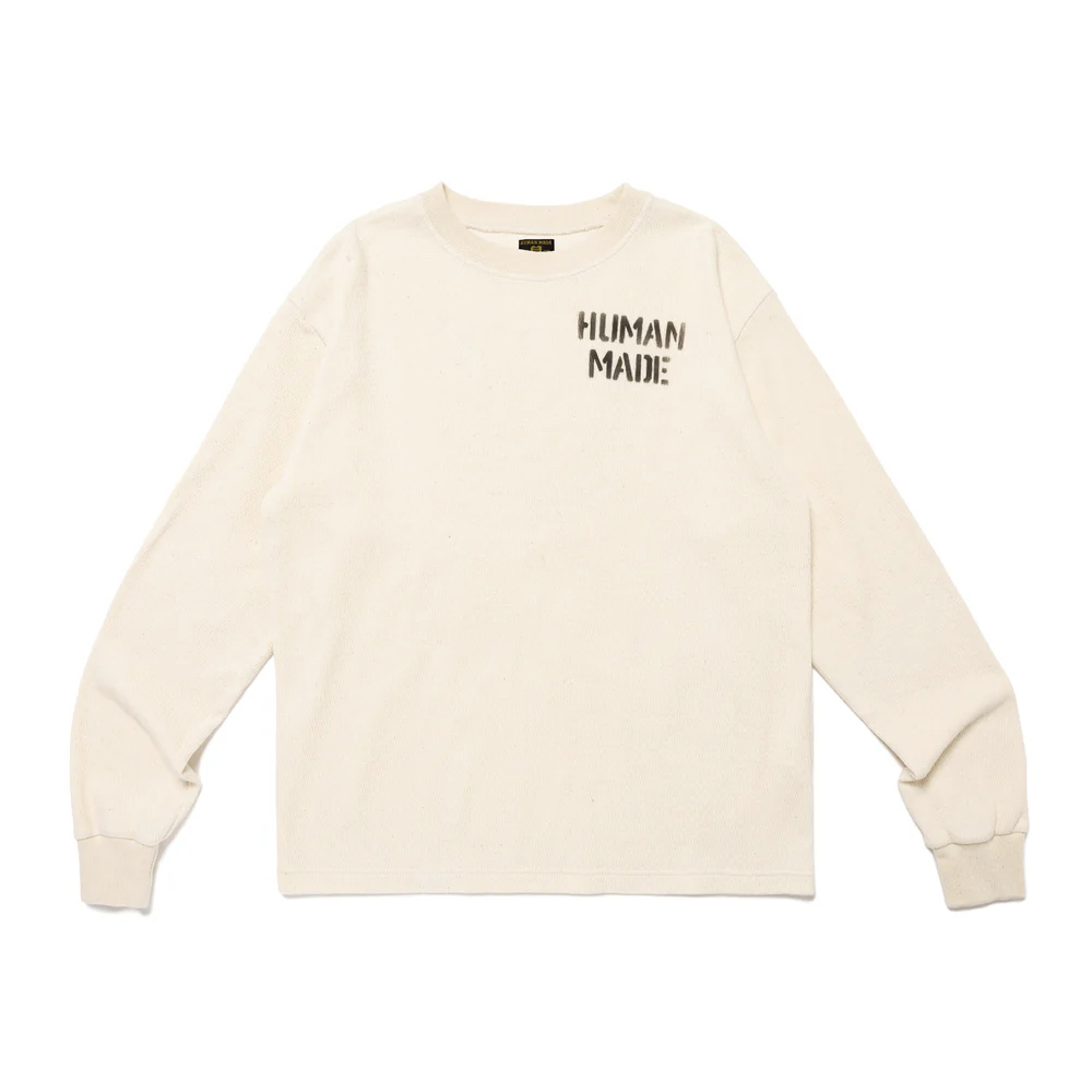 Human Made Thermal L/S 背後猿人頭 長袖 白/黑 HM28CS006