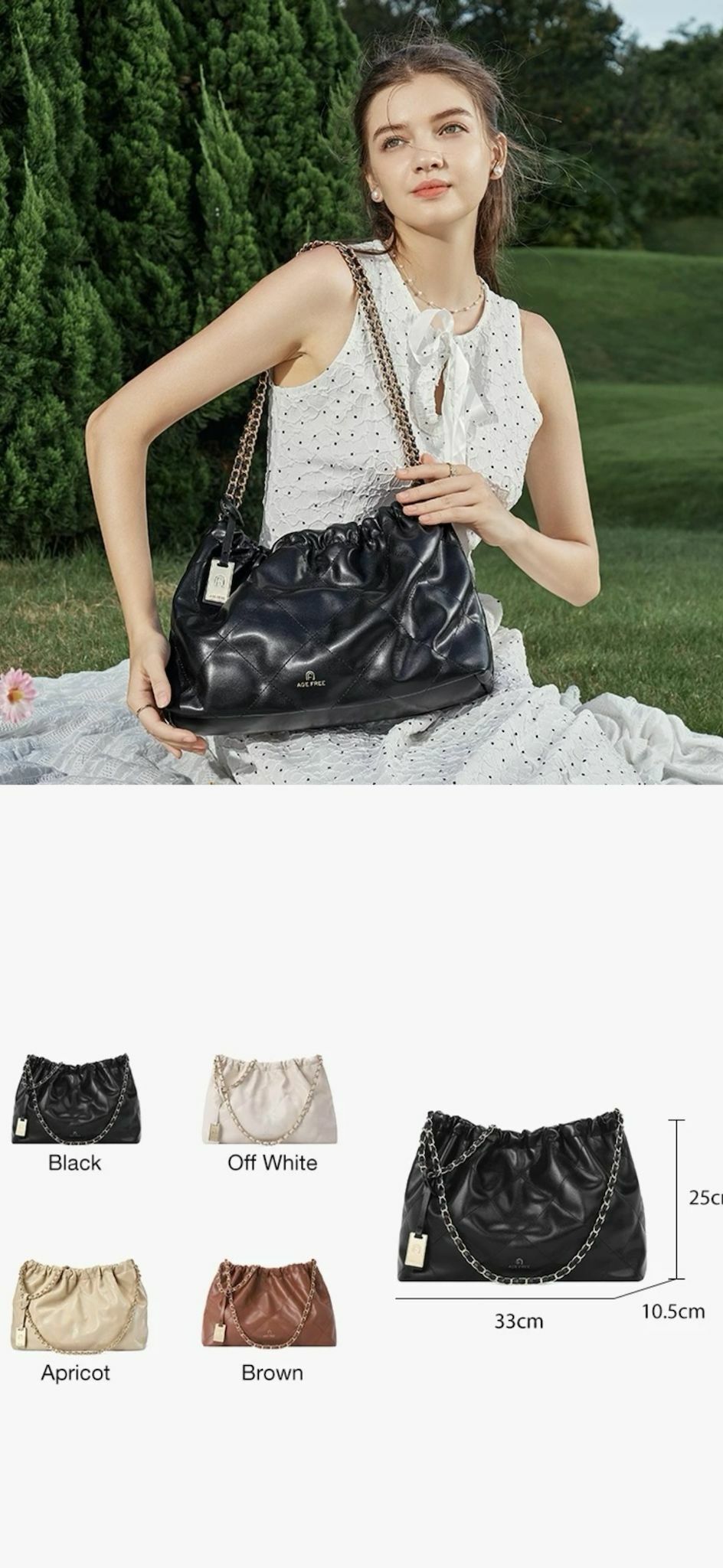 泰國 製造 AGE FREE 女士單肩包肩背包垃圾袋手提包手提購物袋斜背袋