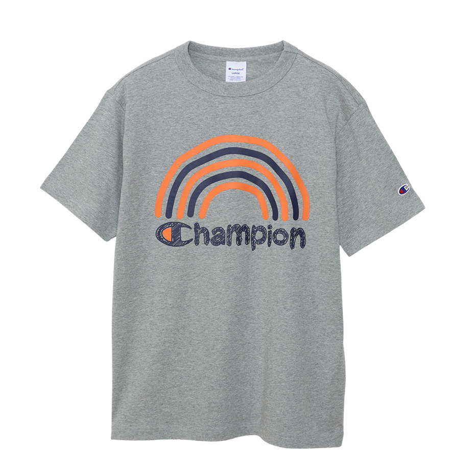 男款 BASIC 手繪印花 短袖TEE-灰色（C3-A302-070）