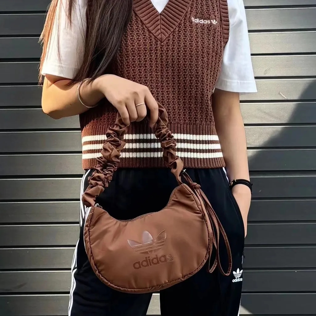 Adidas Originals Bag 皺摺雲朵包 美拉德 咖啡棕 手提 肩包 可調節 小包 JZ2277