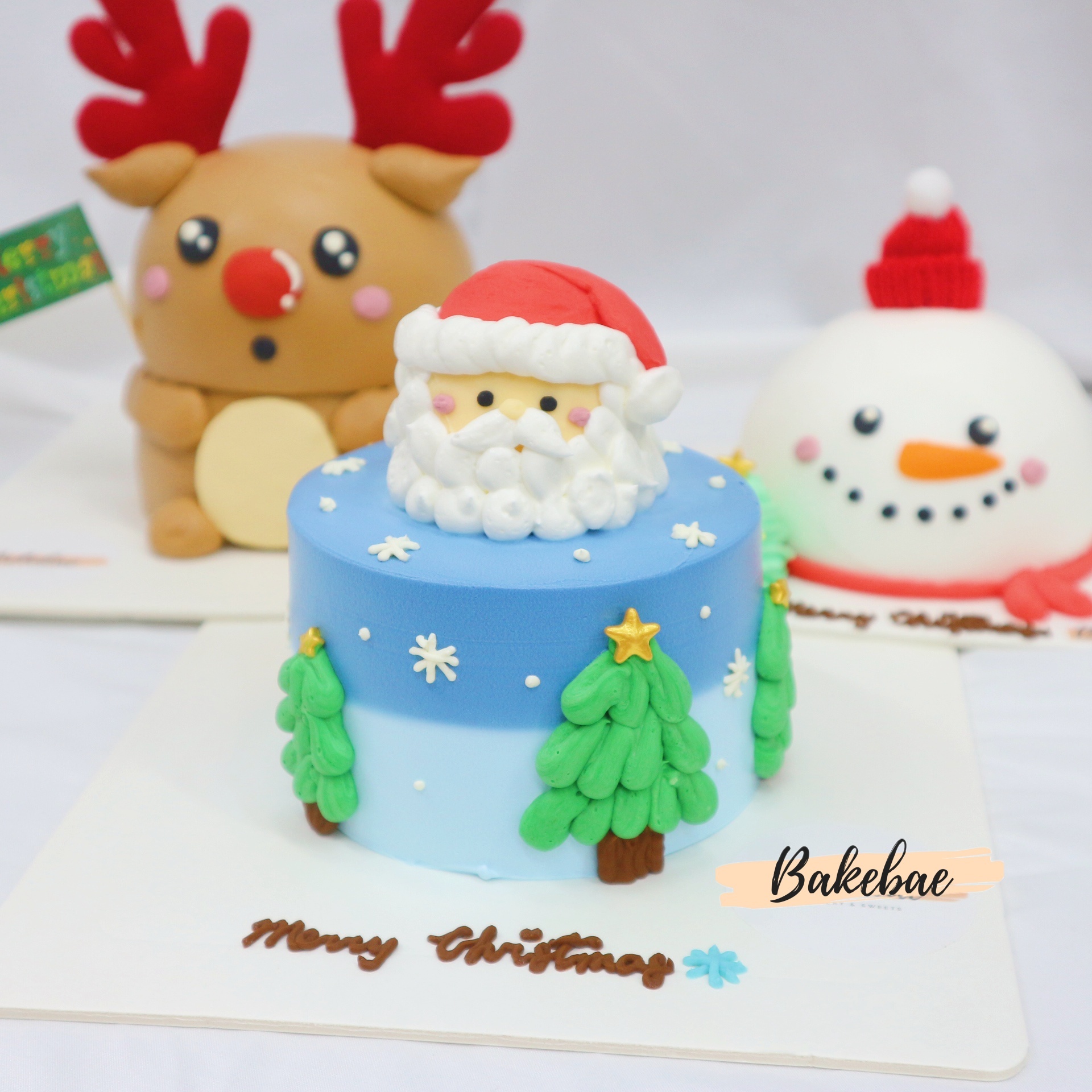 聖誕蛋糕 - 星空聖誕老人