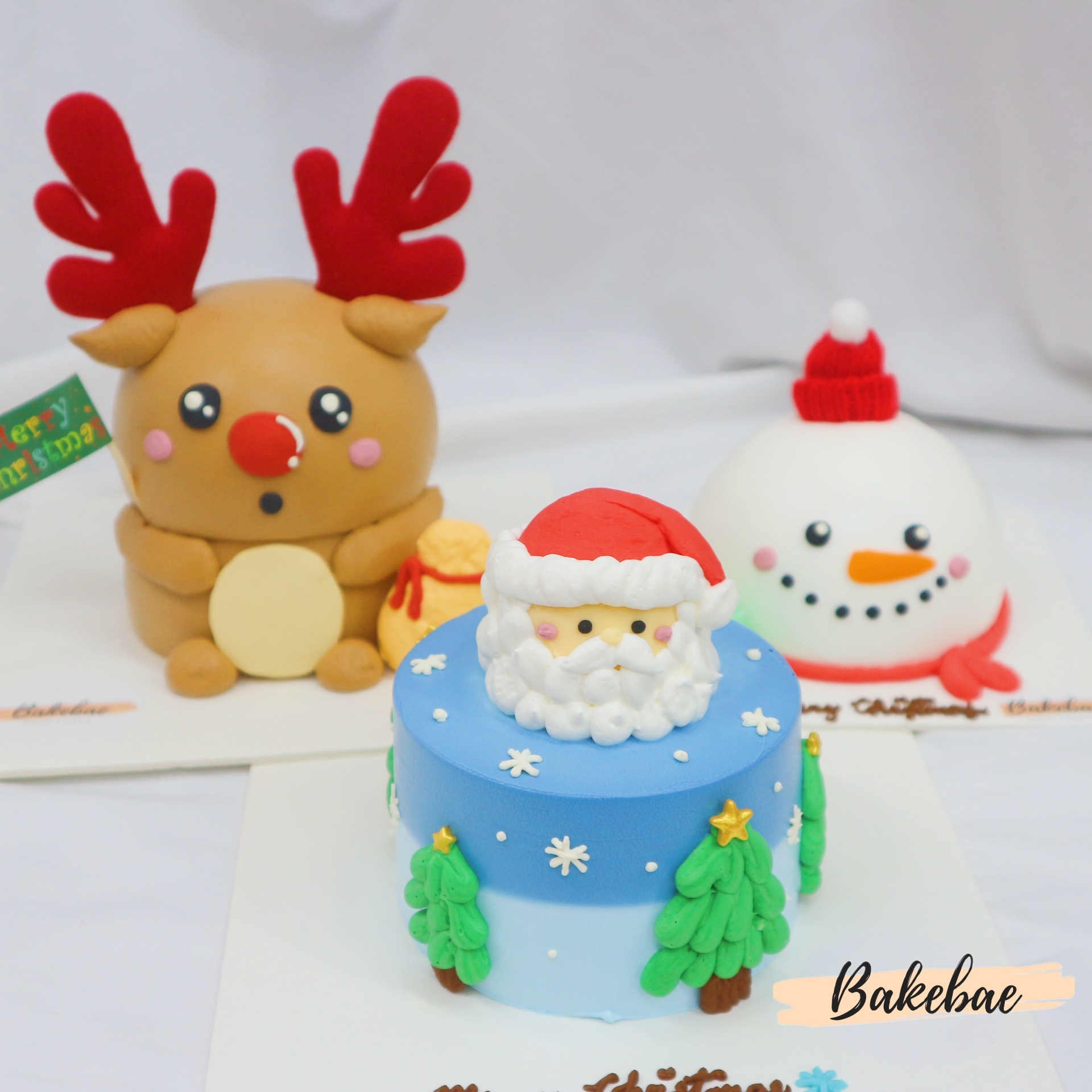 聖誕蛋糕 - 立體雪人