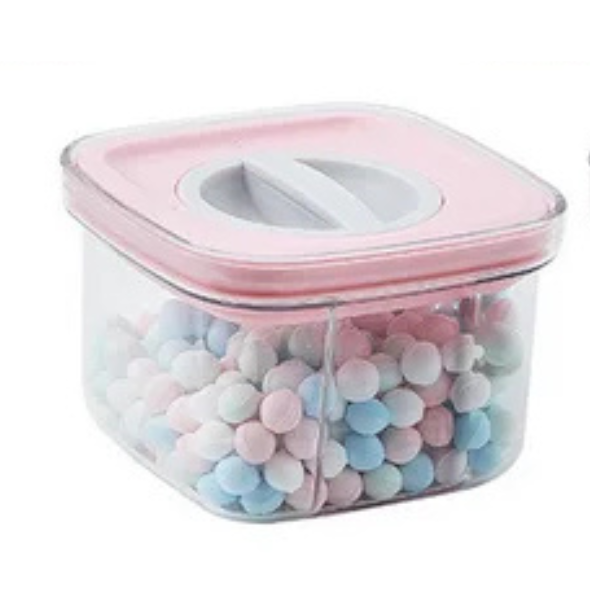 保鮮密封盒｜寵物飼料密封罐－粉色Ｓ號