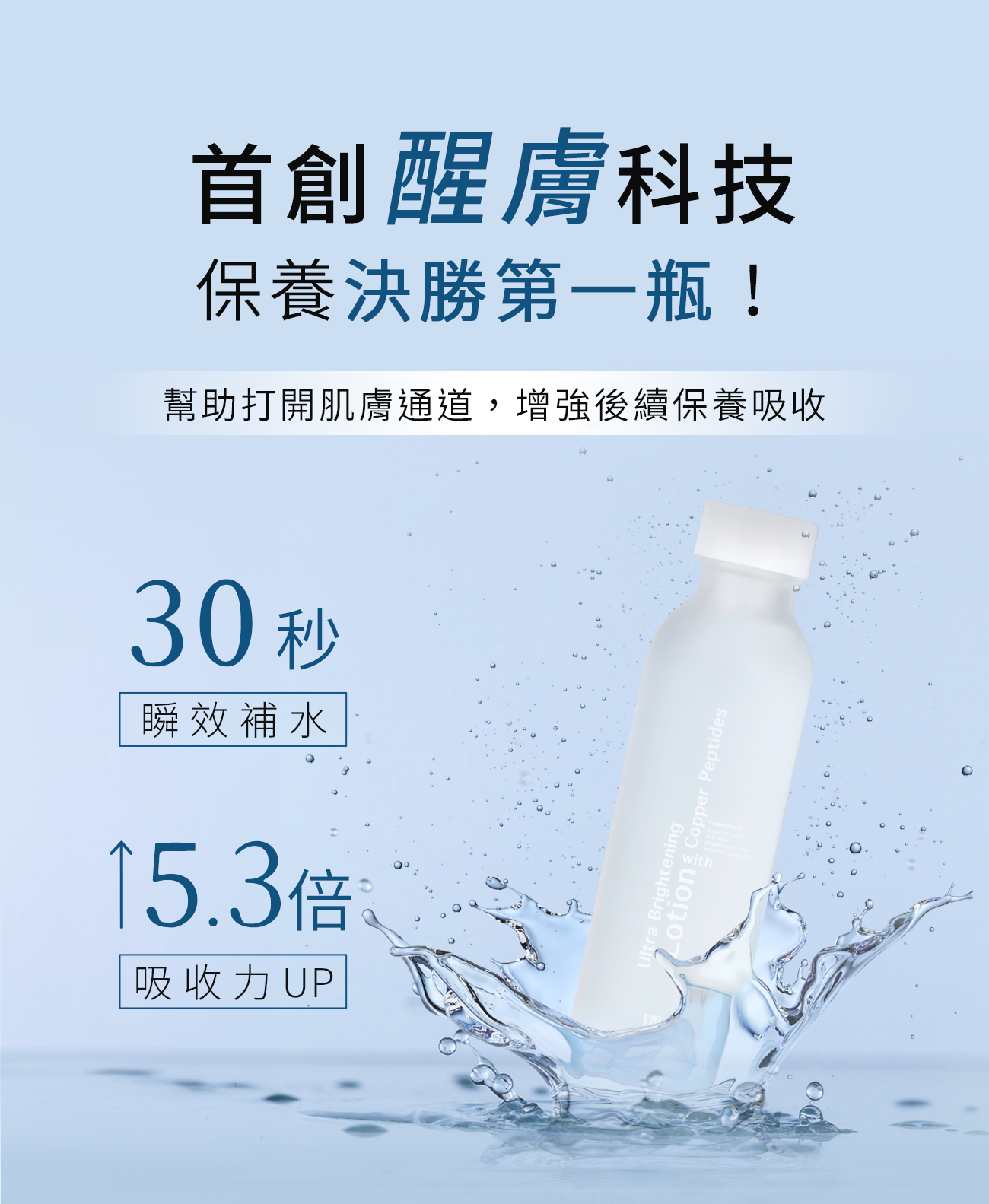 藍銅胜肽美白機能水