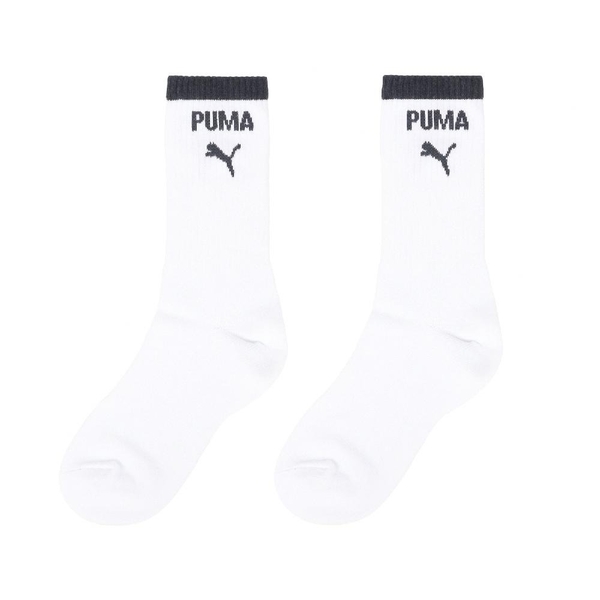 PUMA 襪子 FASHION 白 黑LOGO 中筒襪 男女 BB144510
