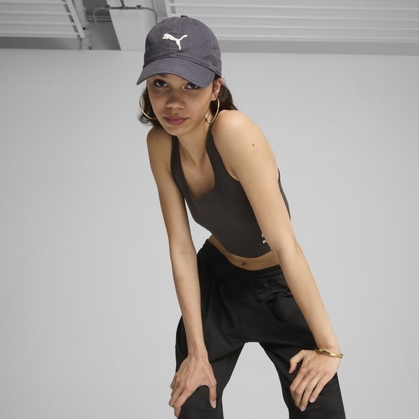 PUMA 帽子 基本系列 水洗灰 刺繡LOGO 老帽 棒球帽 02550601