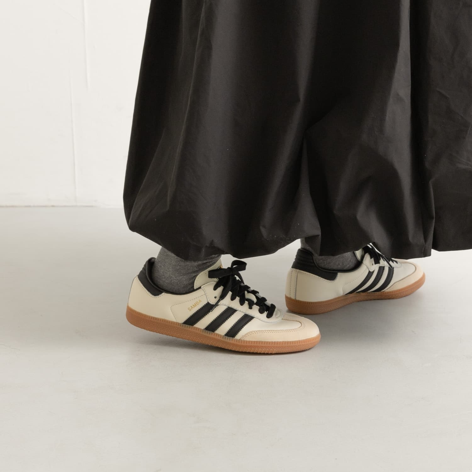 預購┃adidas SAMBA OG CREWHT BLACK SANSTR 奶油色 金標 麂皮 膠底