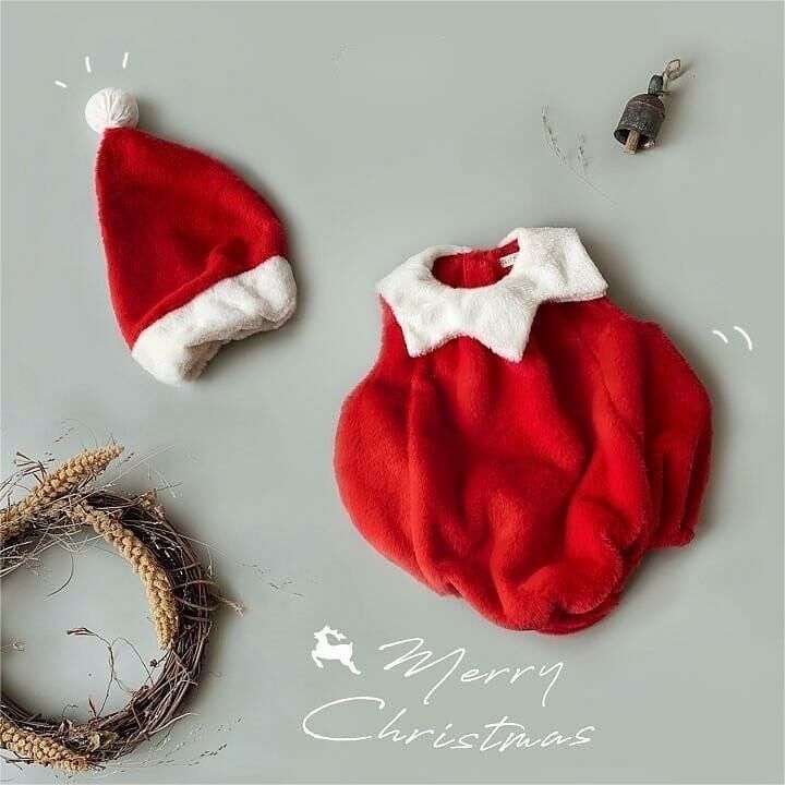 廠單 聖誕絨毛包屁連帽套裝