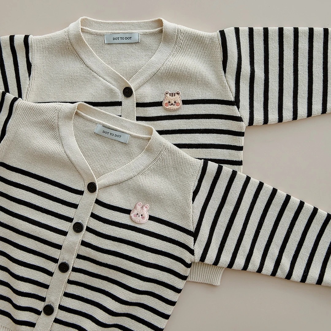24F/W DTD暖暖校園風系列-親子穿搭針織開襟衫