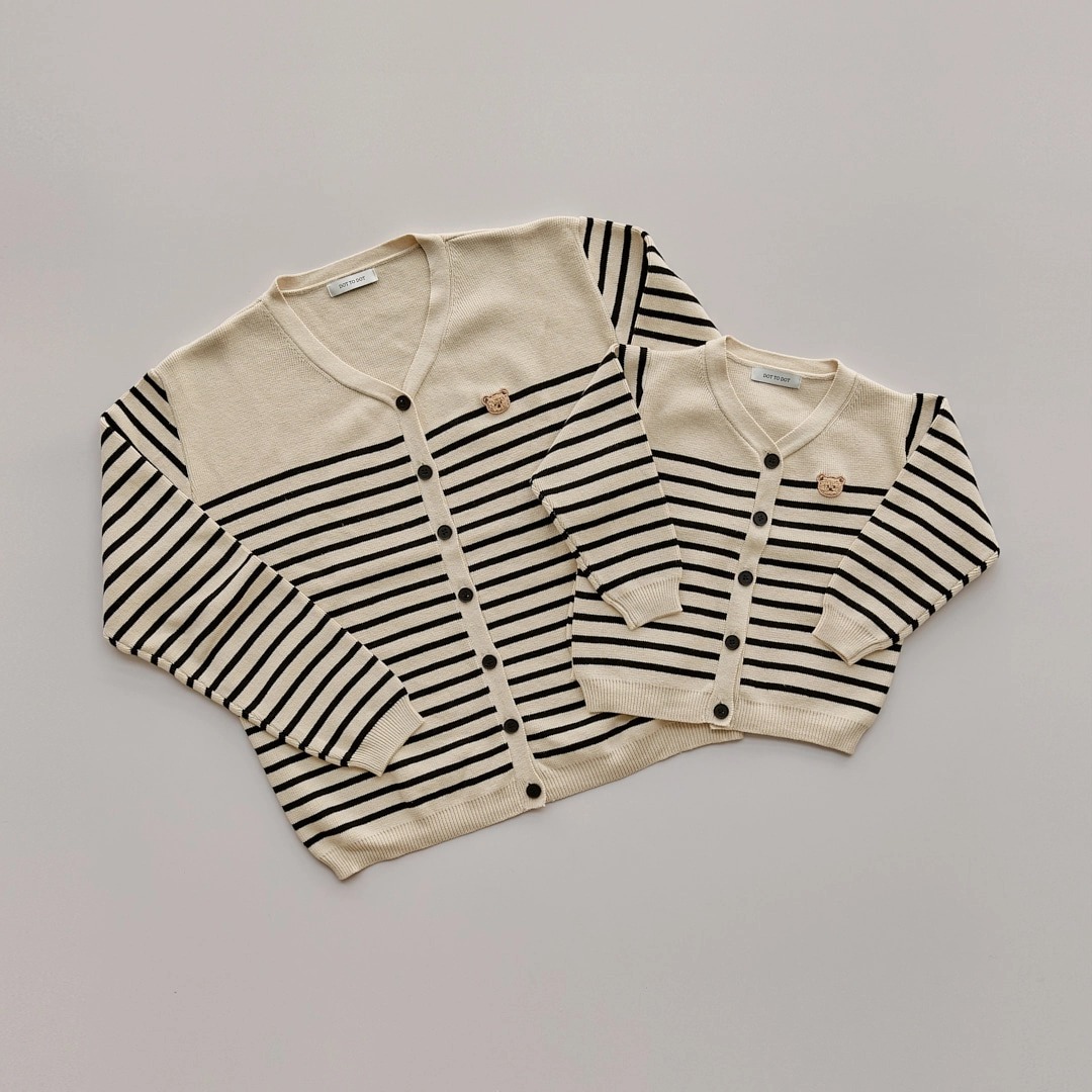 24F/W DTD暖暖校園風系列-親子穿搭針織開襟衫