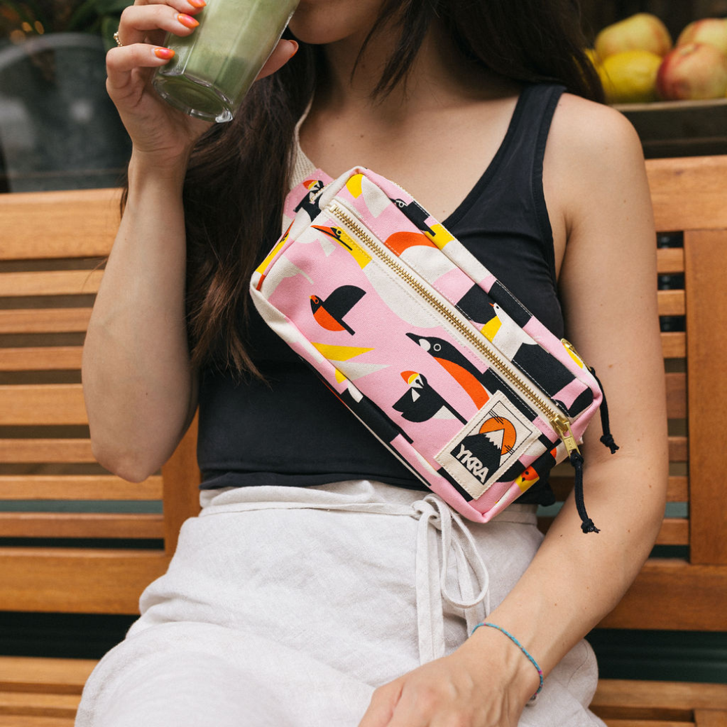 粉彩群鳥 | 肩腰包