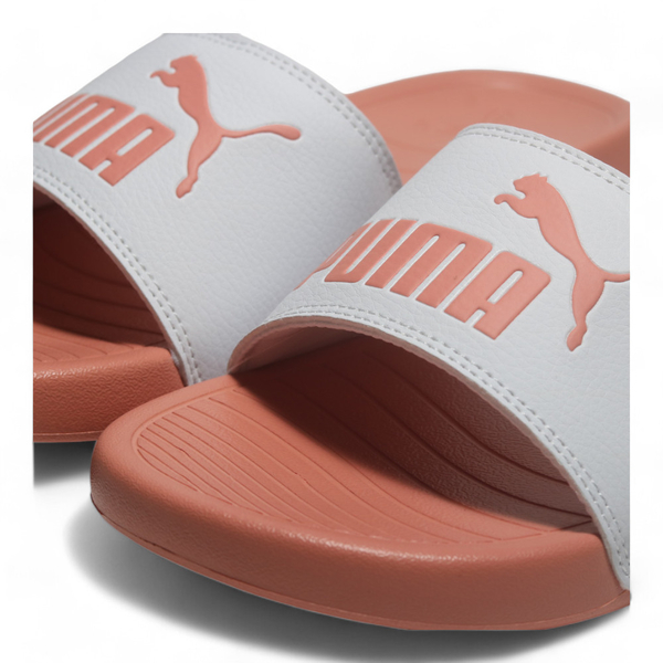 PUMA 拖鞋 POPCAT 20 白 粉橘底 運動拖鞋 女 37227943