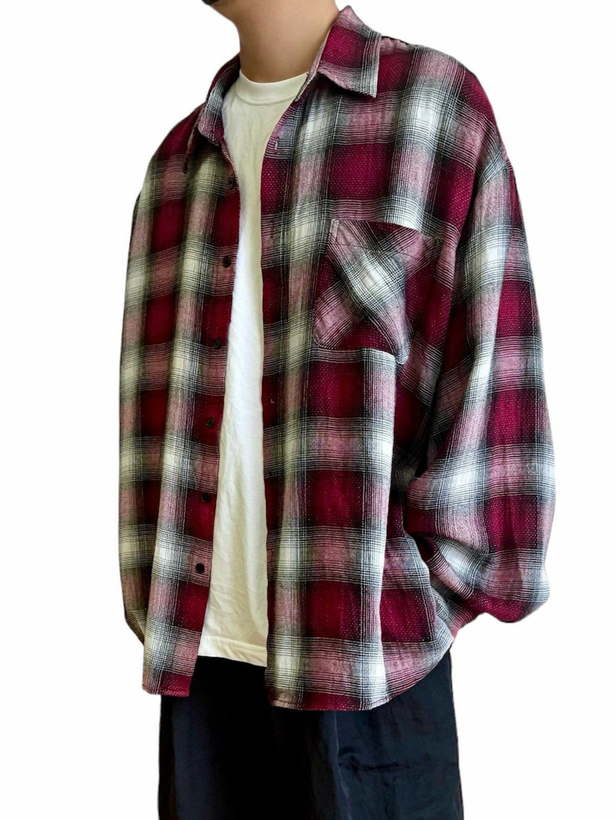 格仔長袖恤衫 WTVR-003S