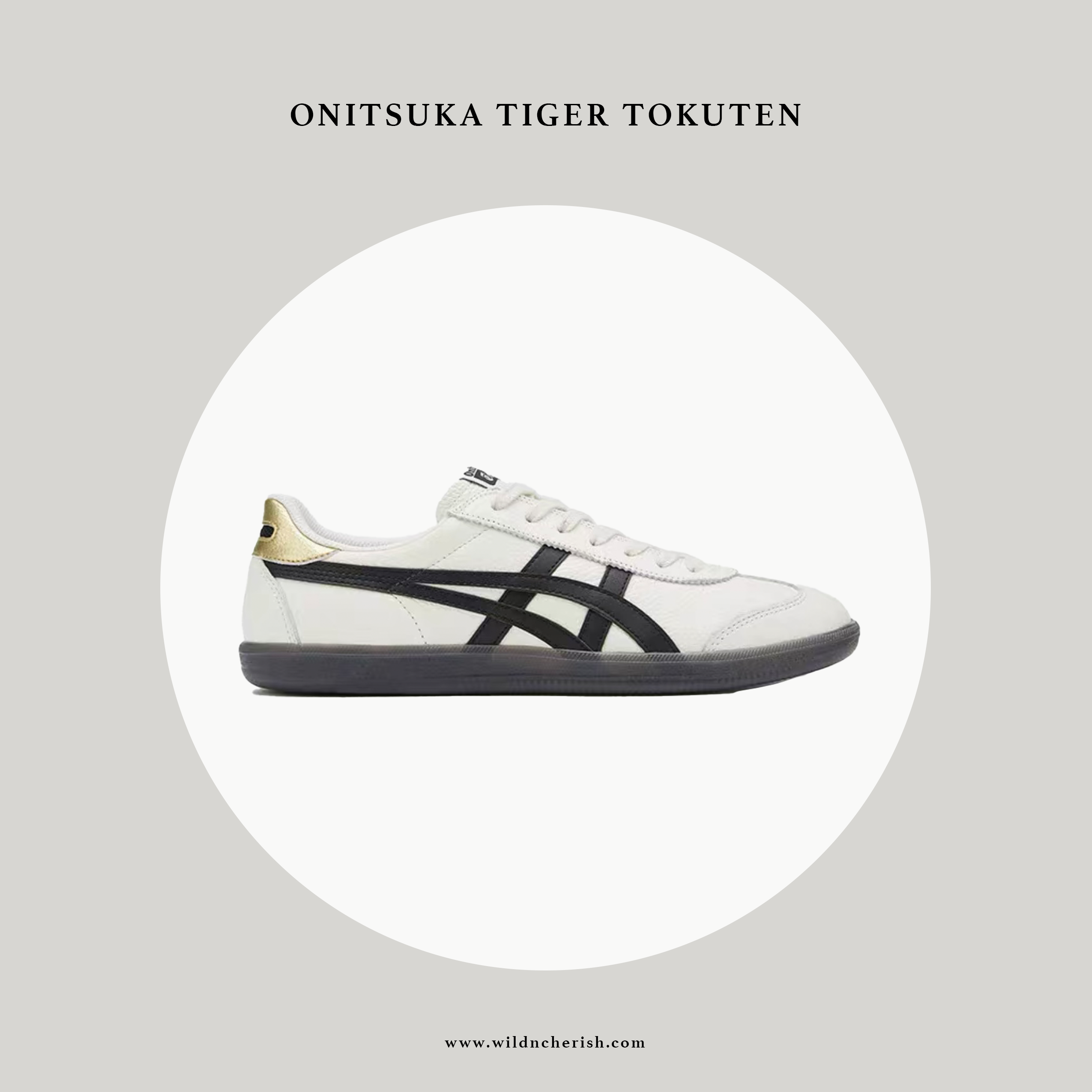 預訂 | Onitsuka Tiger Tokuten 白黑色 金尾 皮革