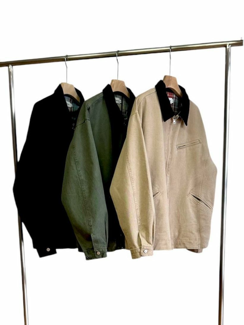 拼色反領拉鍊外套 WTVR-006JK