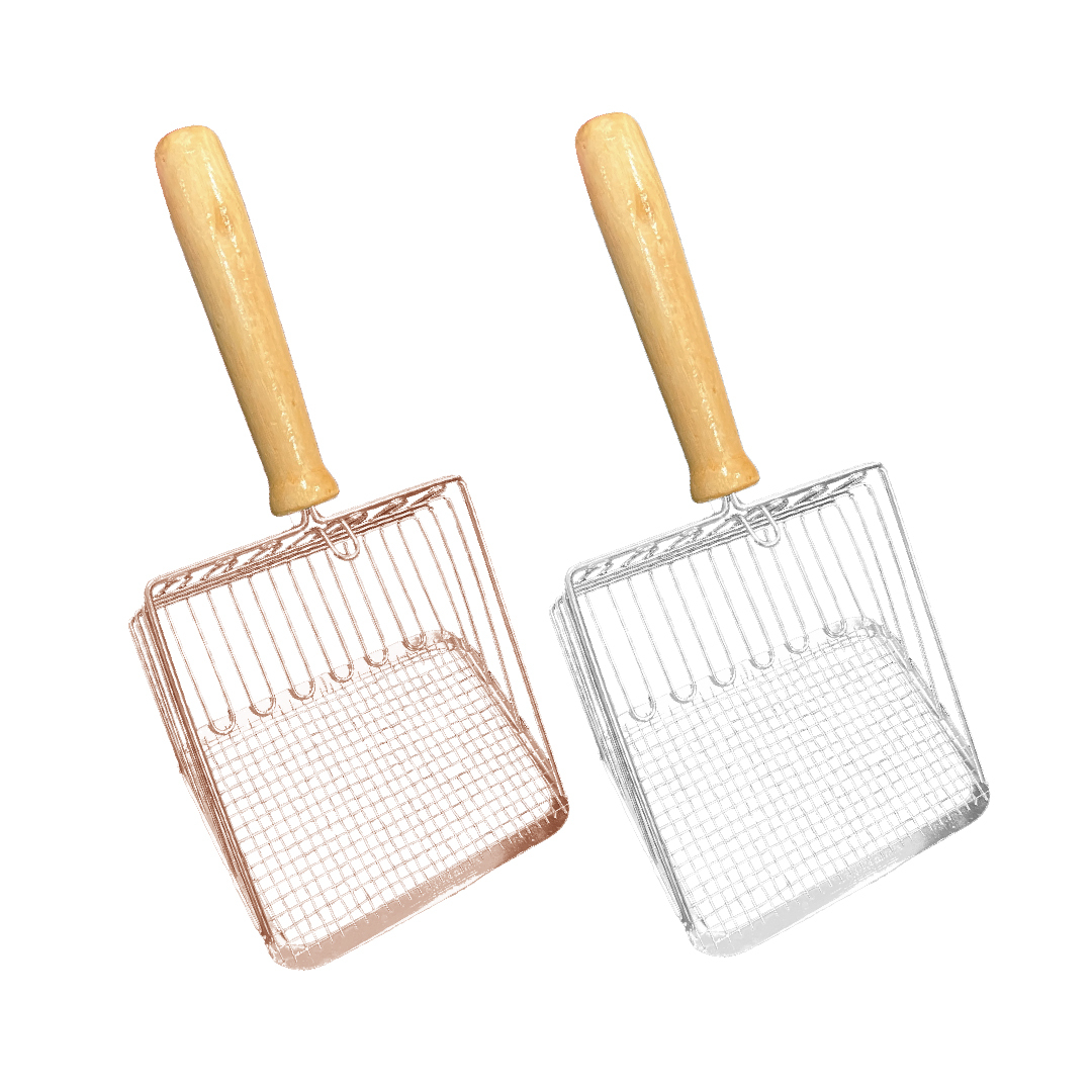 兩段不鏽鋼貓砂鏟