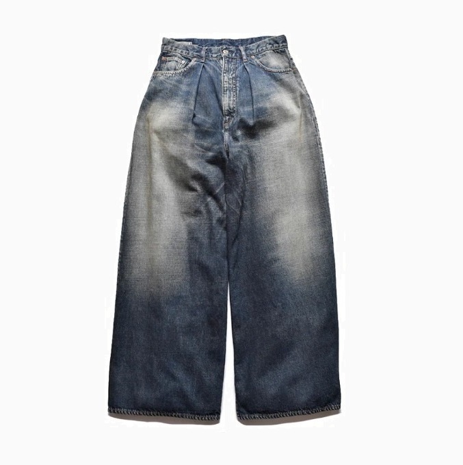 MINEDENIM WIDE GIANT BEGGY 5 POCKET USD WASHED JEANS - INDIGO PRE ORDER ITEM (預訂中)
