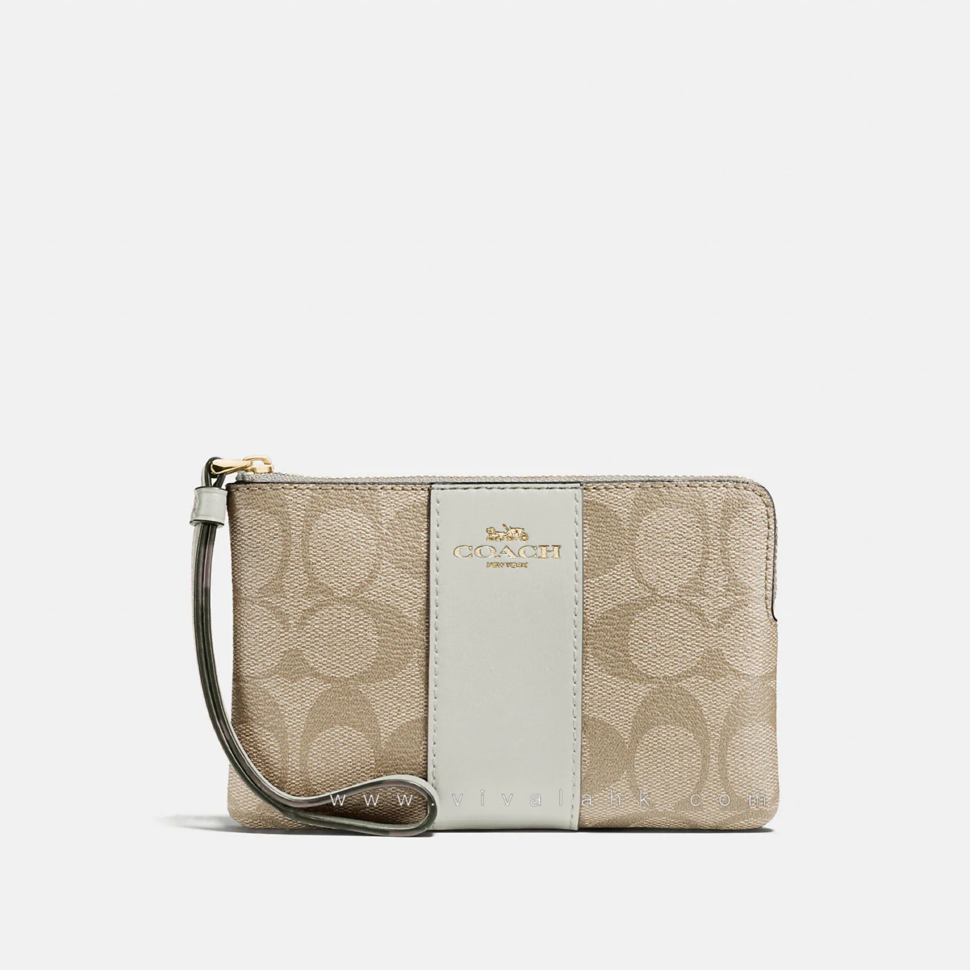 Coach - Corner Zip Wristlet In Signature Canvas (58035)