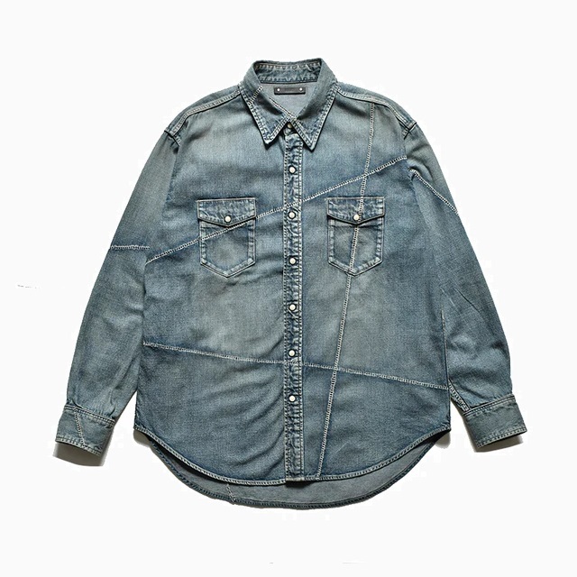 MINEDENIM FRANKENSTEIN DENIM LOOSE WESTERN SHIRT LS USD - PRE ORDER ITEM (預訂中)