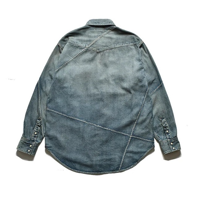 MINEDENIM FRANKENSTEIN DENIM LOOSE WESTERN SHIRT LS USD - PRE ORDER ITEM (預訂中)