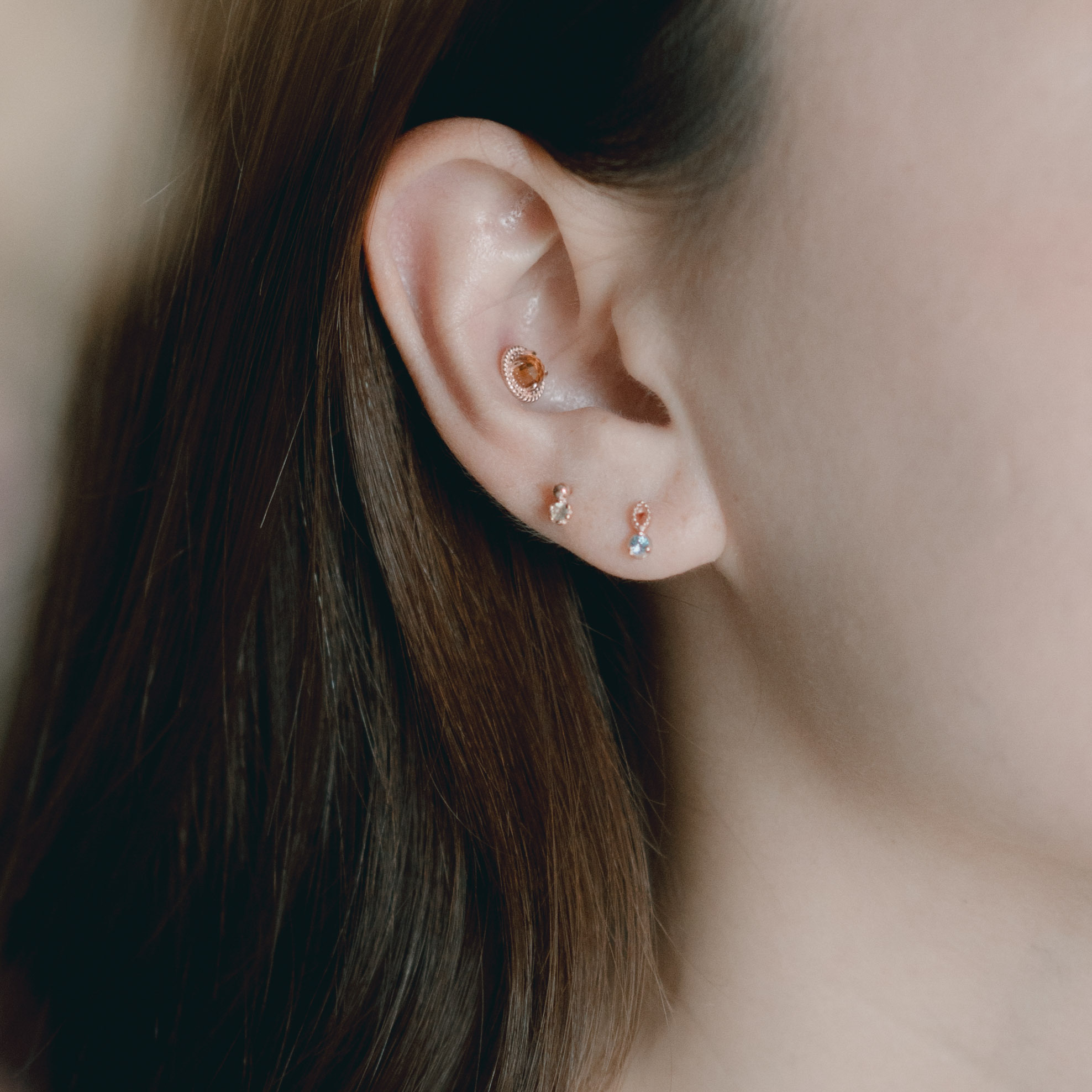 珠珠小六爪拉長轉珠耳環