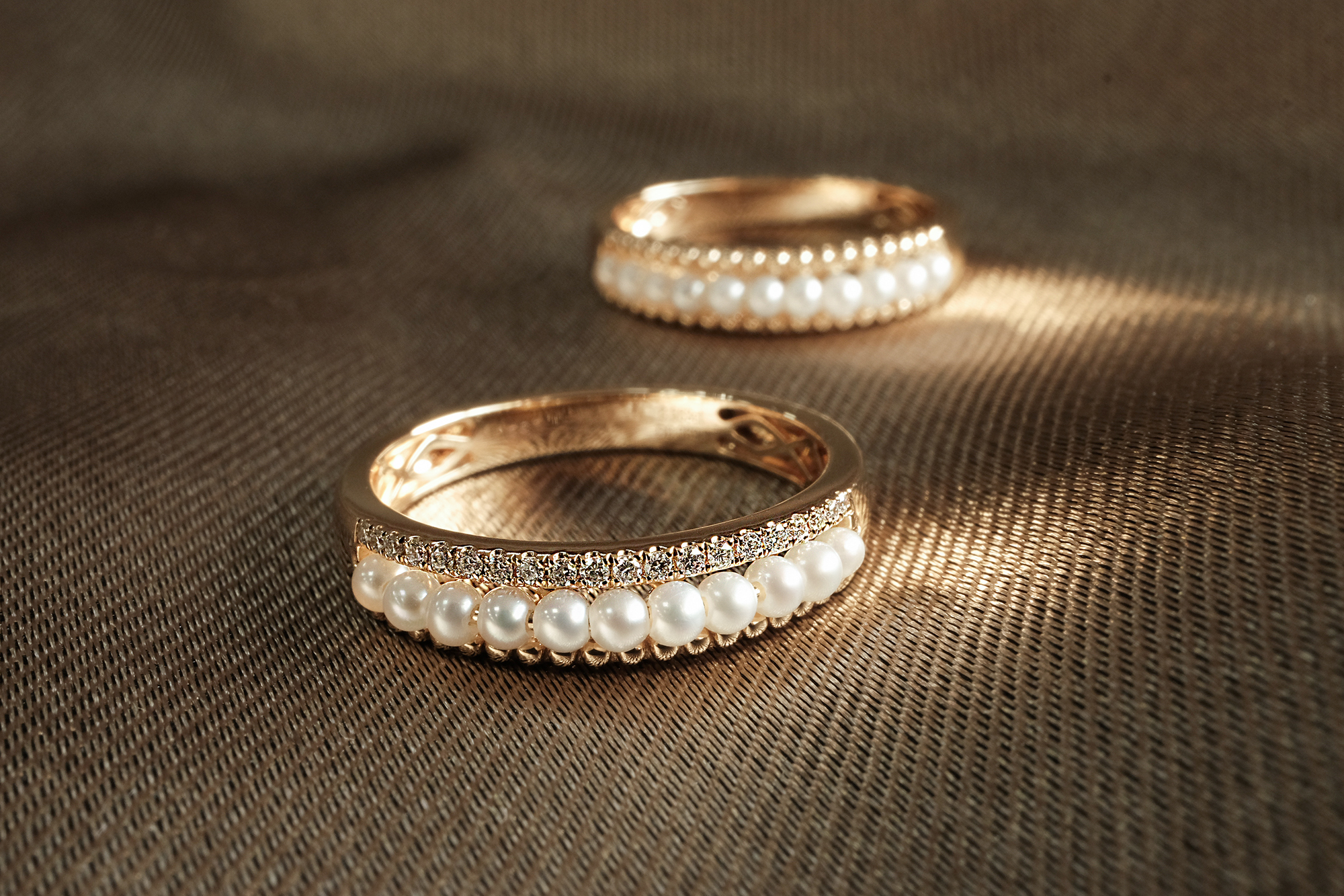 14K,天然珍珠,天然鑽石,真鑽,純K,戒指