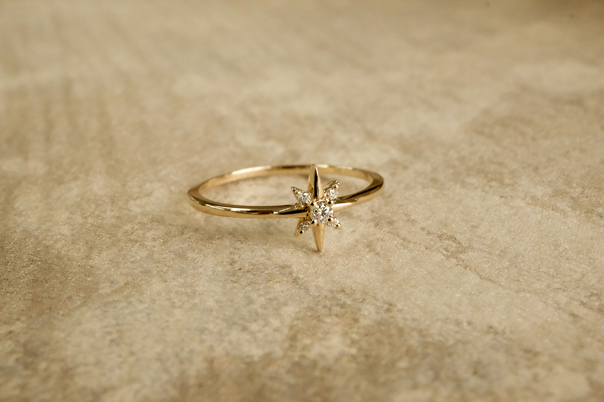 14K,純K,戒指,輕奢珠寶,天然鑽石,真鑽,星芒,星星