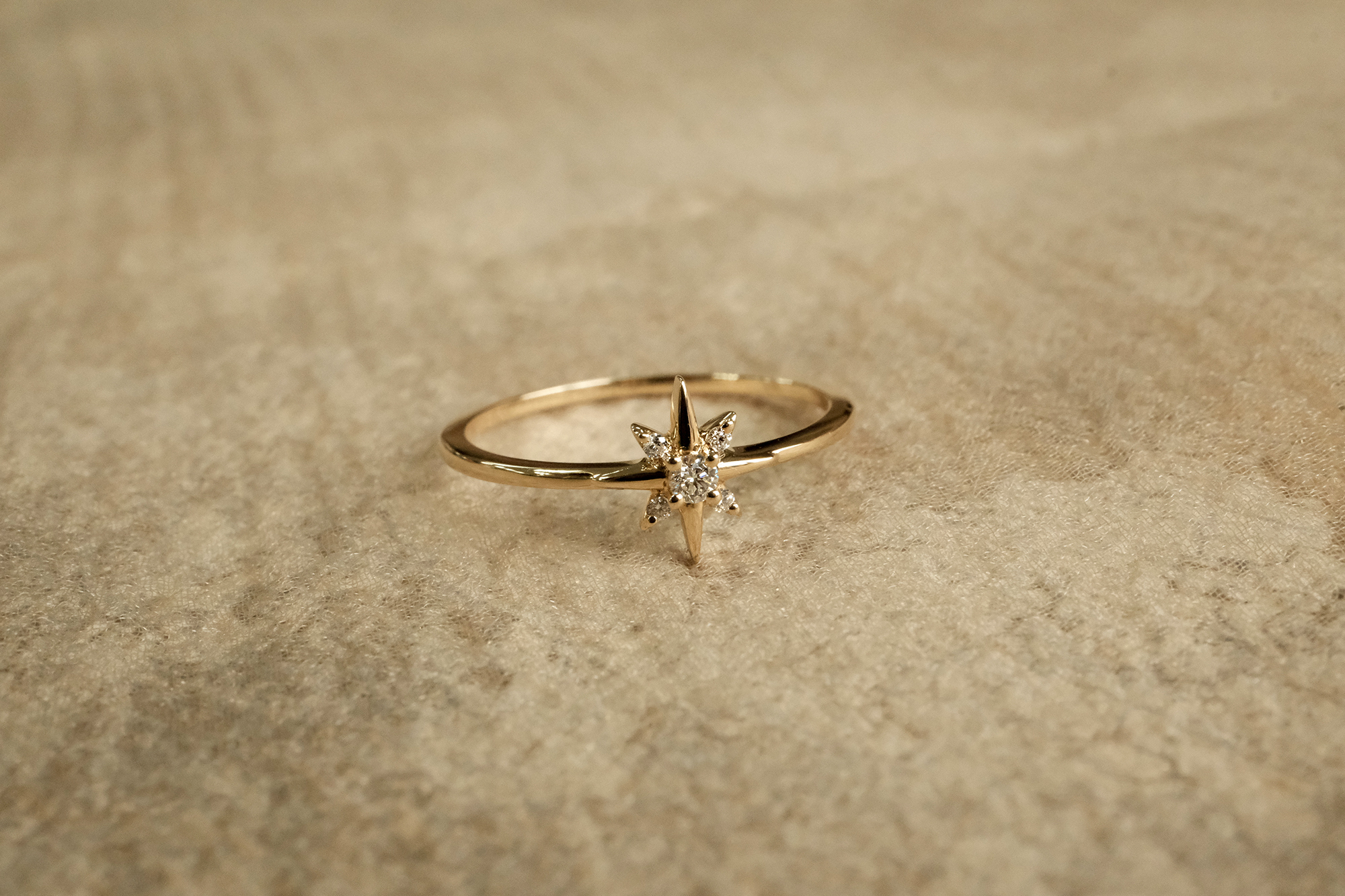 14K,純K,戒指,輕奢珠寶,天然鑽石,真鑽,星芒,星星