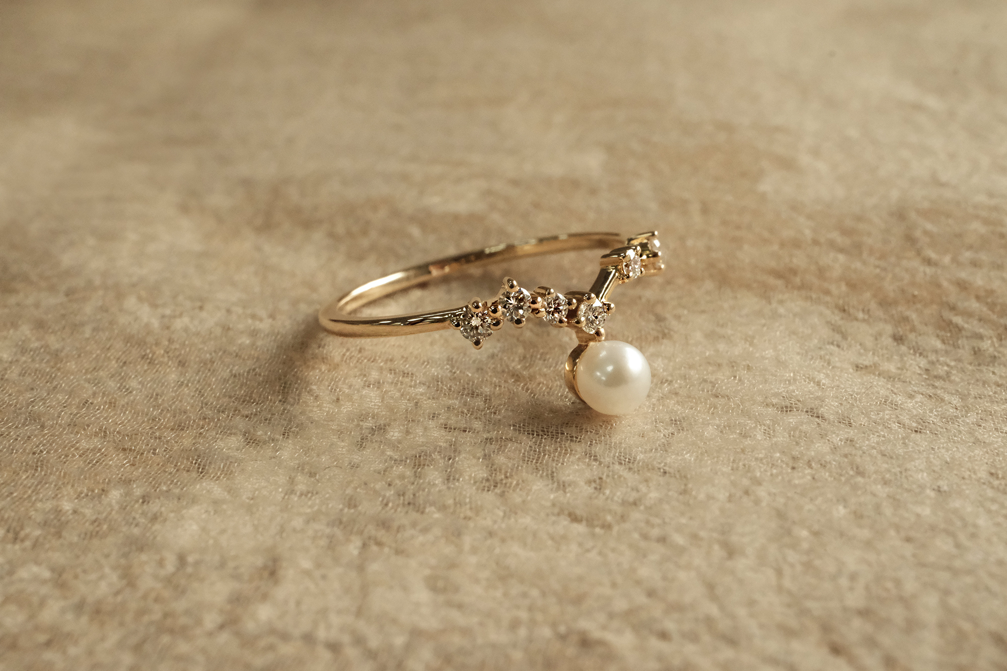 14K,純K,戒指,輕奢珠寶,天然鑽石,真鑽,天然珍珠