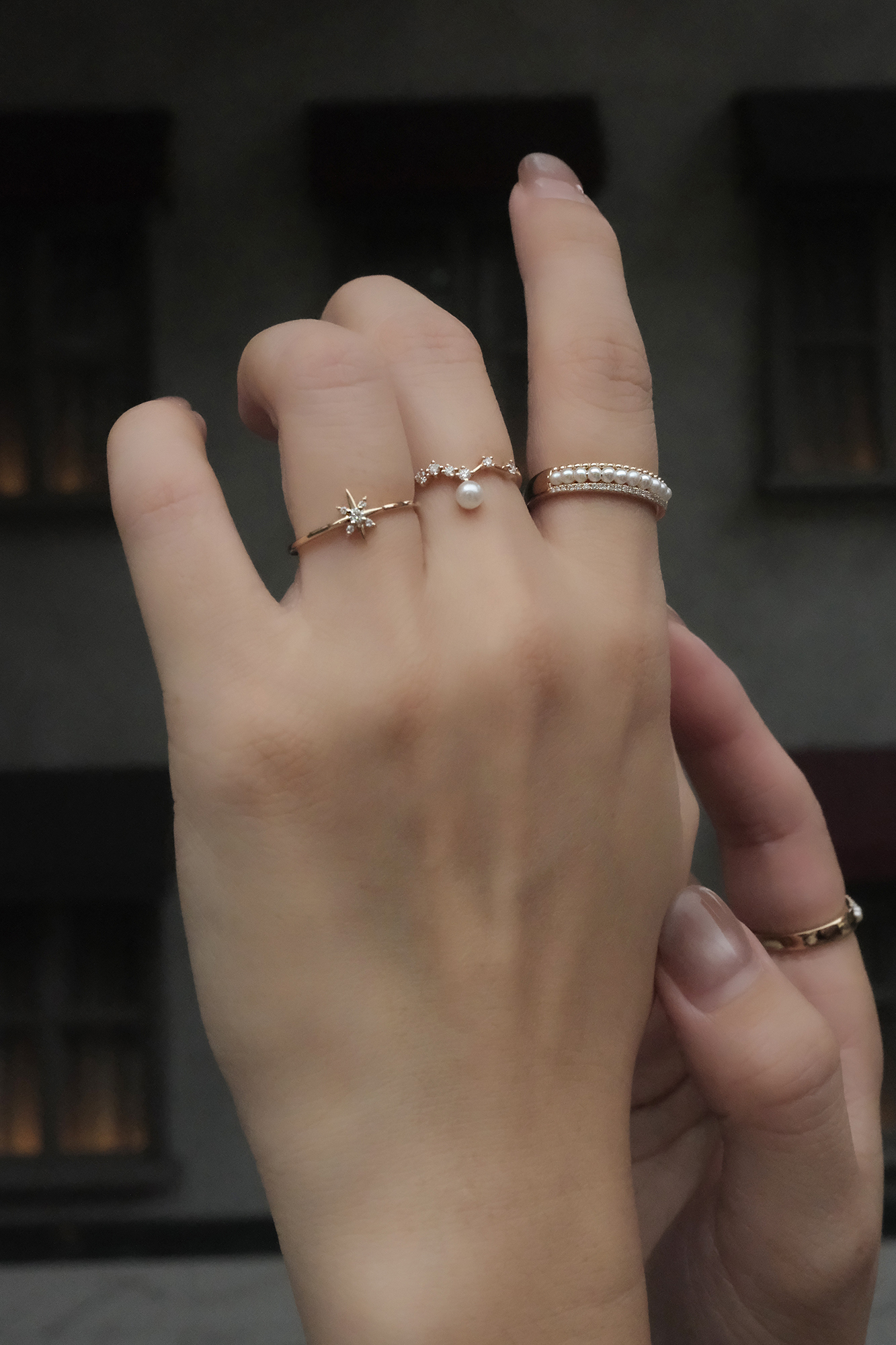 14K,純K,戒指,輕奢珠寶,天然鑽石,真鑽,天然珍珠