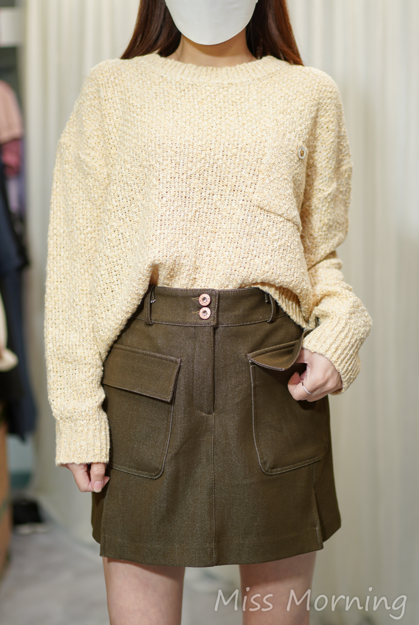 雪花混色粗線上衣(14252)